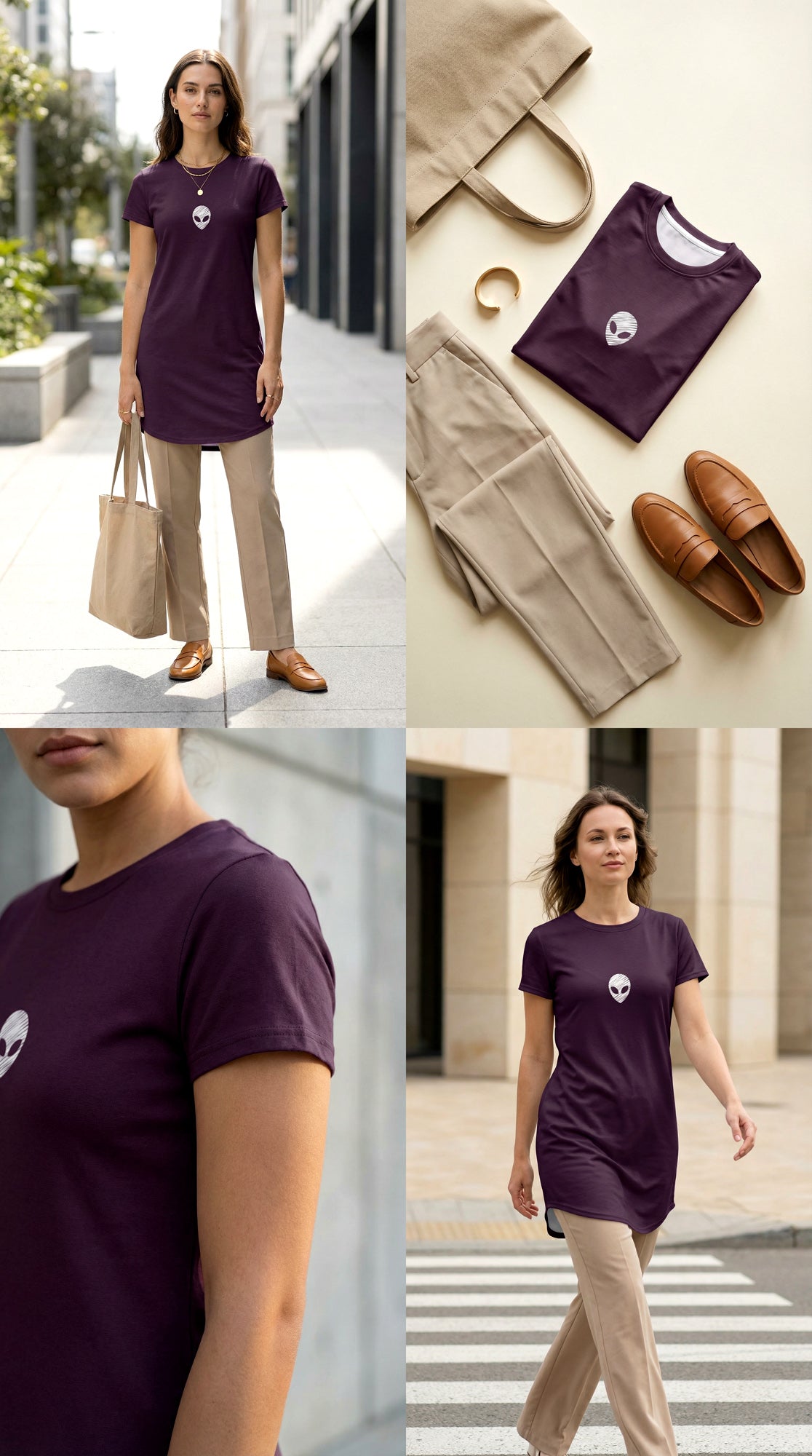 T-Shirt Dress - Mauve