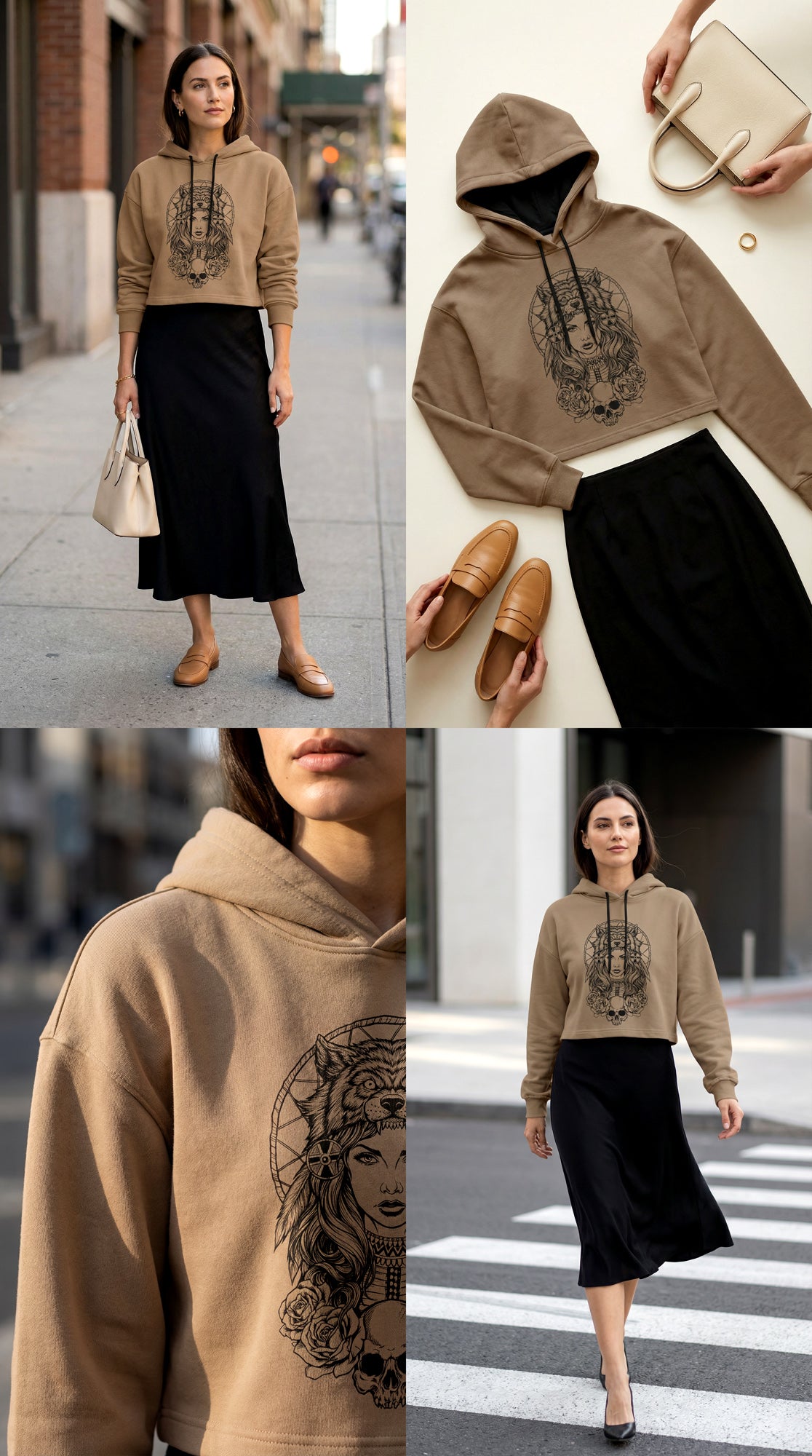 Short-Hoodie - Toast