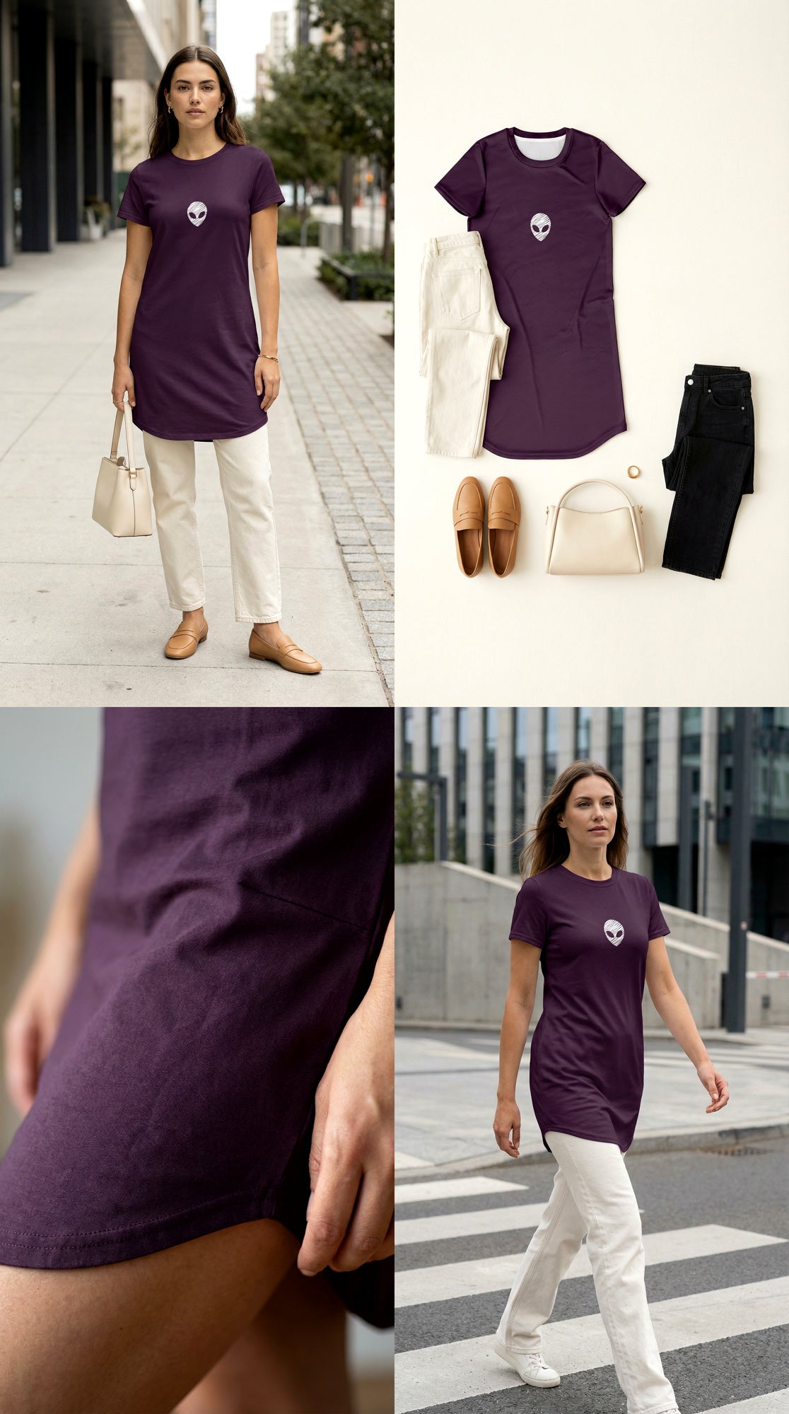 T-Shirt Dress - Mauve