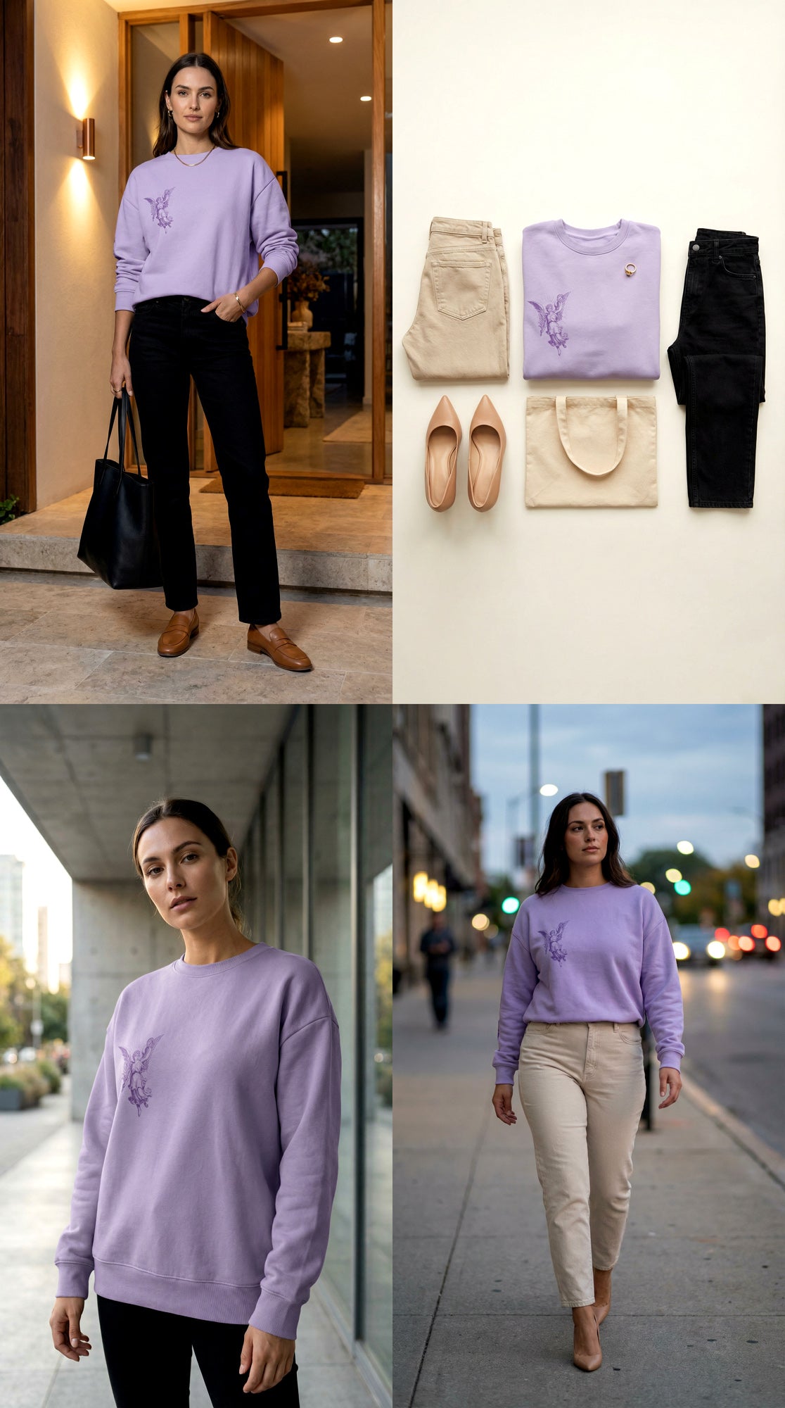 Oversized Heavy Sweatshirt - FreshPurple