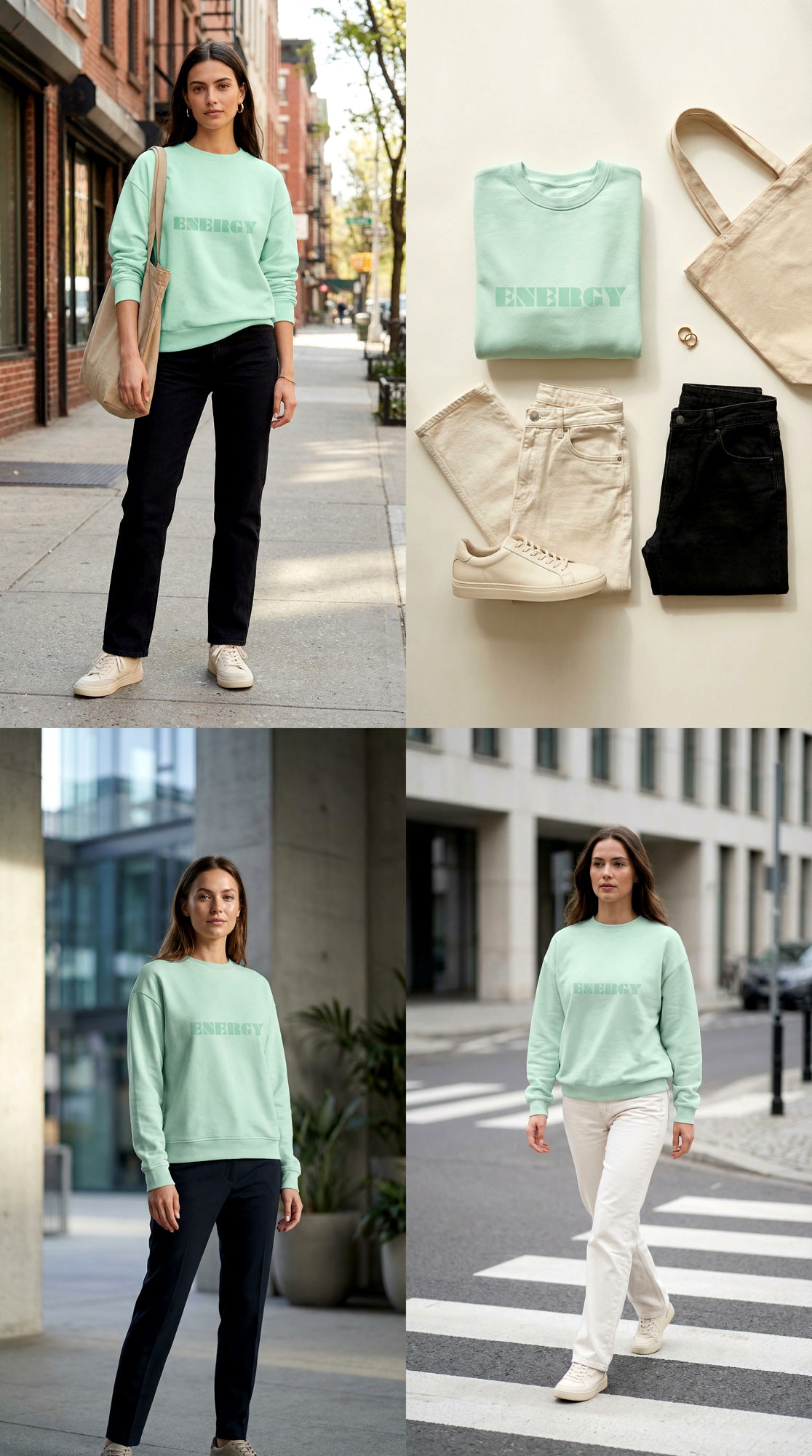 Oversized Heavy Sweatshirt - JellyMint