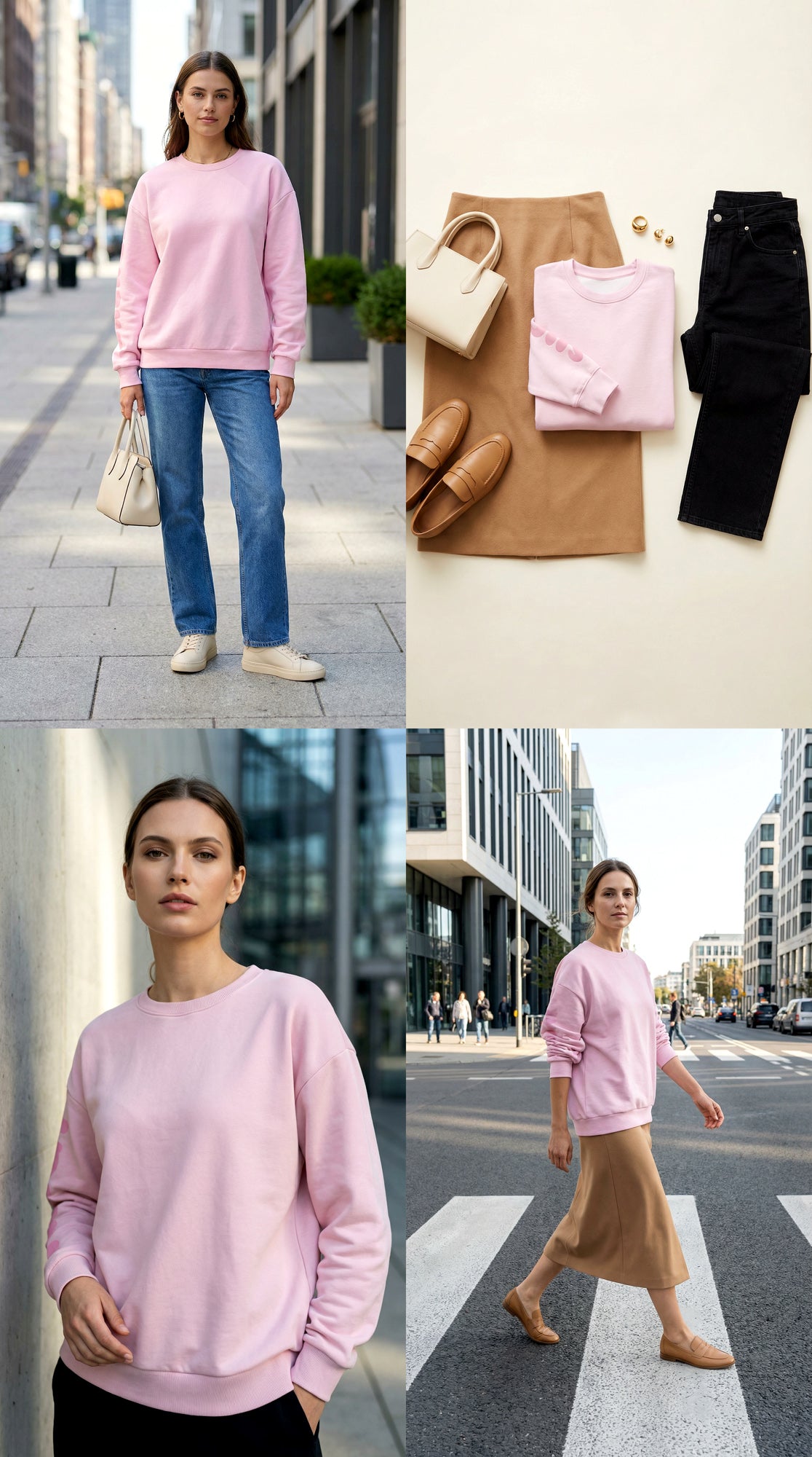 Oversized Heavy Sweatshirt - PopPink