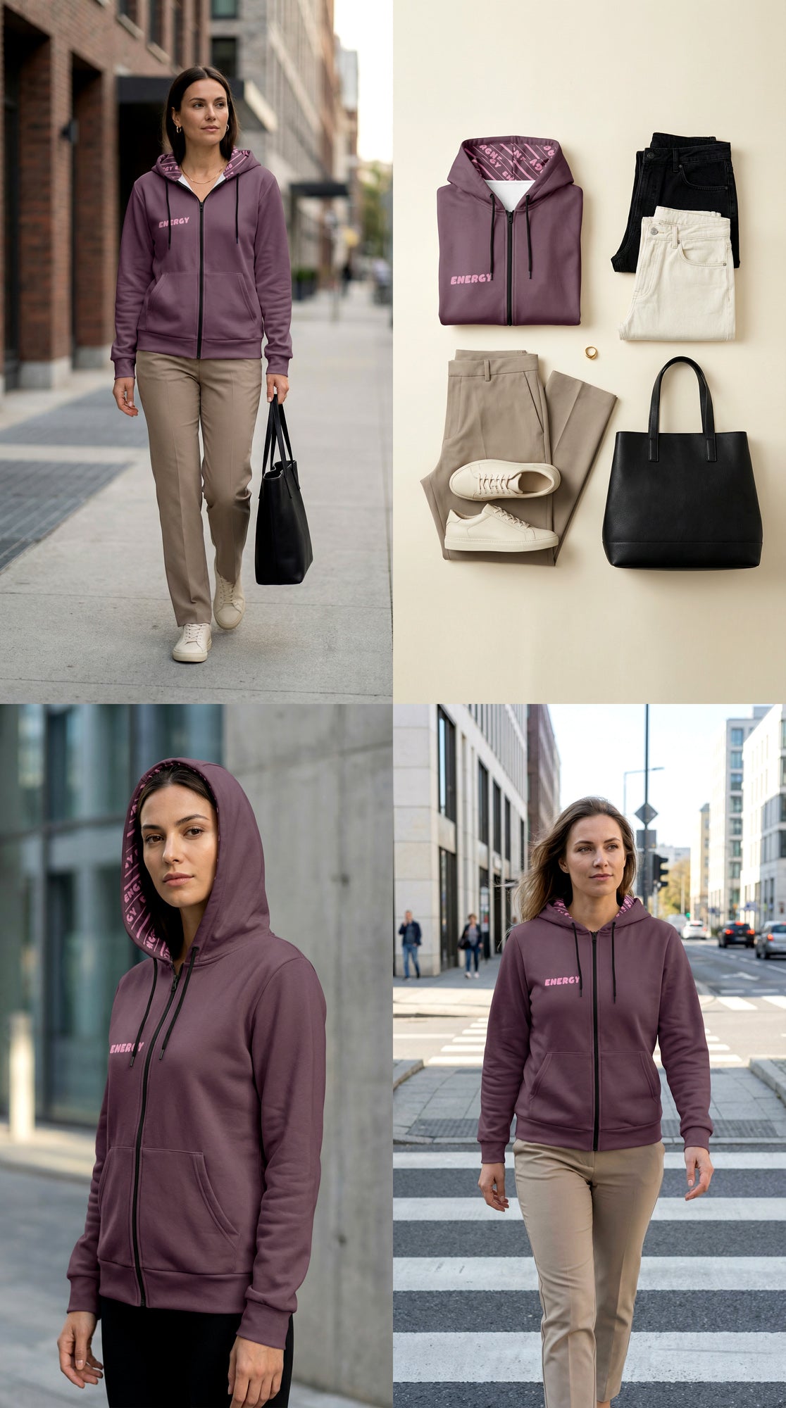 Zip Hoodie - PopPink