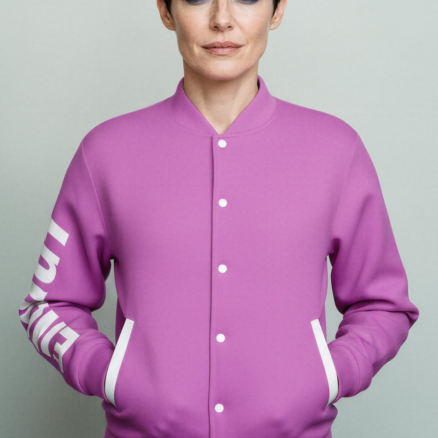 Baseball-Jacke - ElectricFuchsia