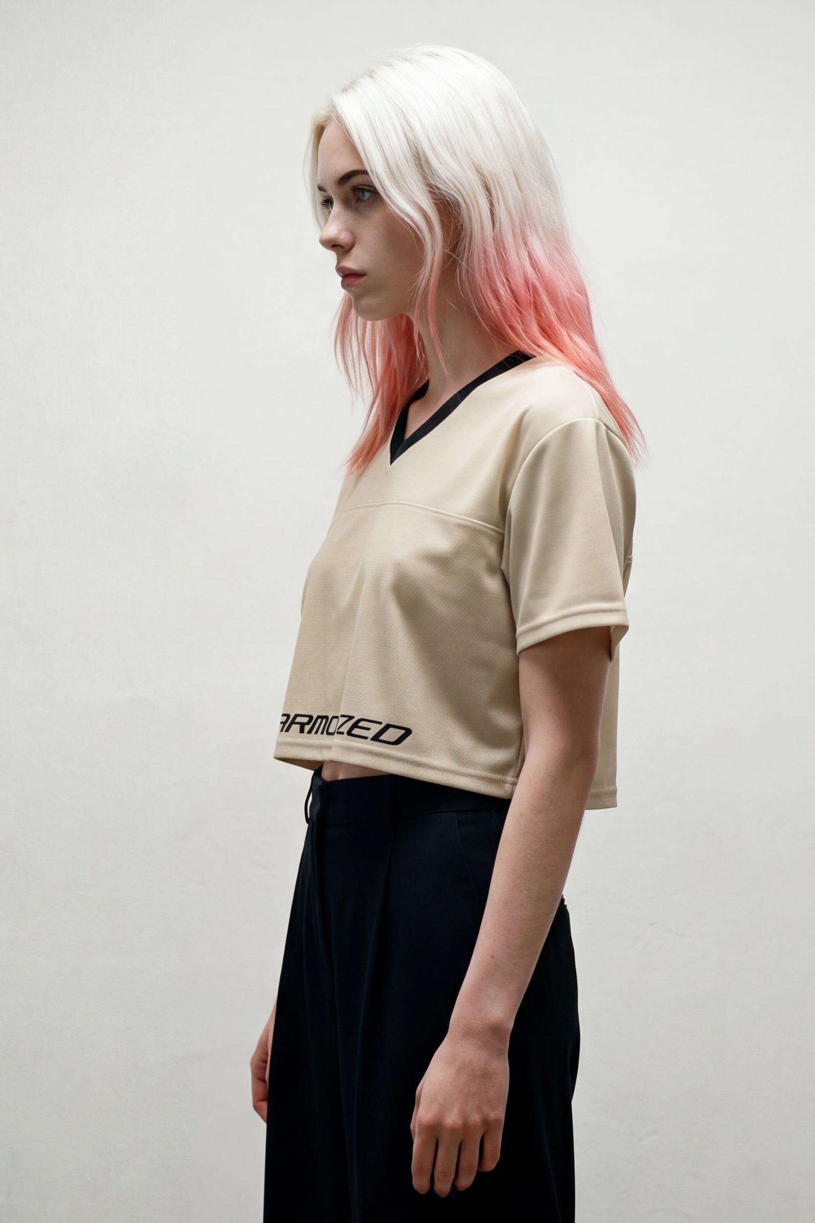 Cropped Football Shirt - Angora