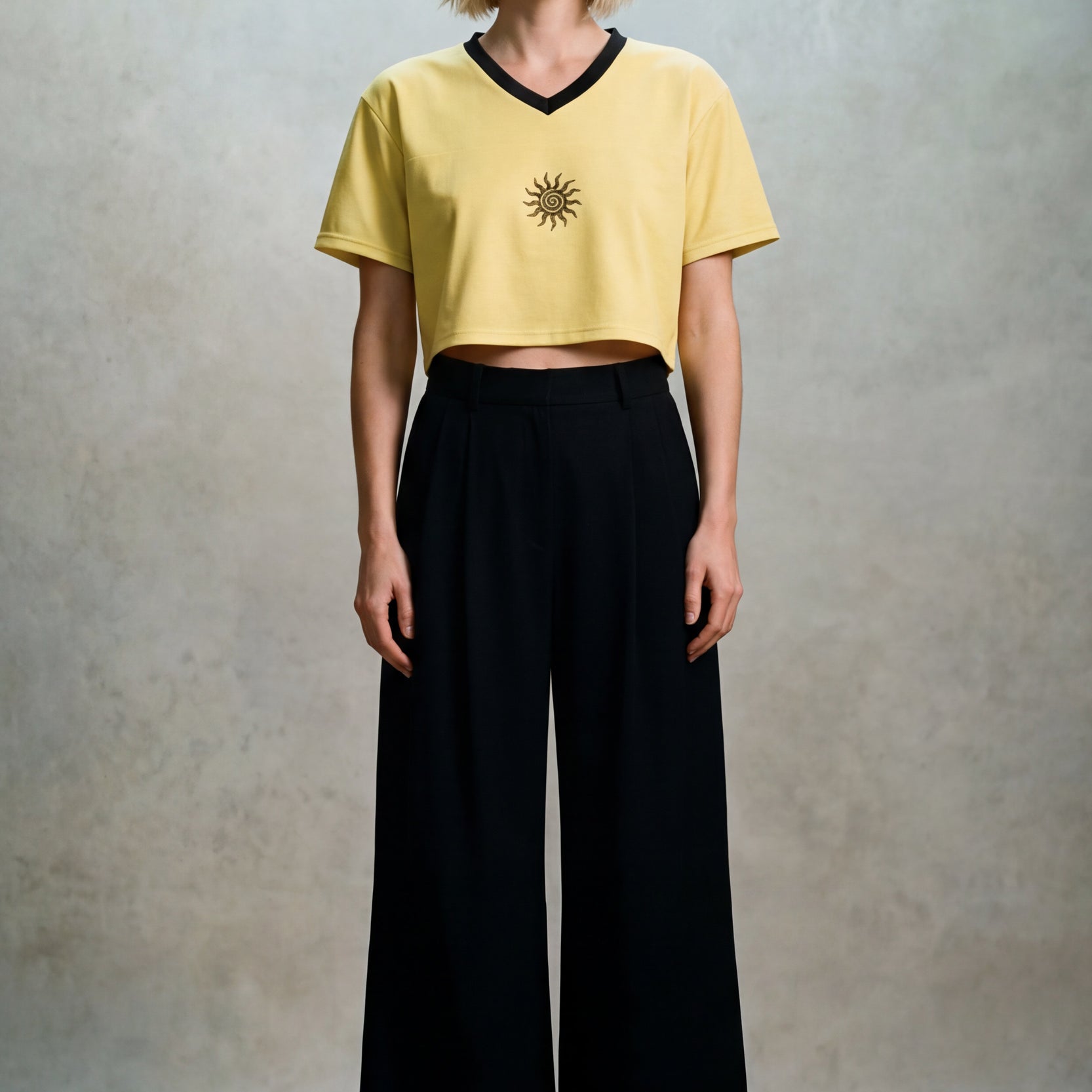 Cropped Football Shirt - Banana