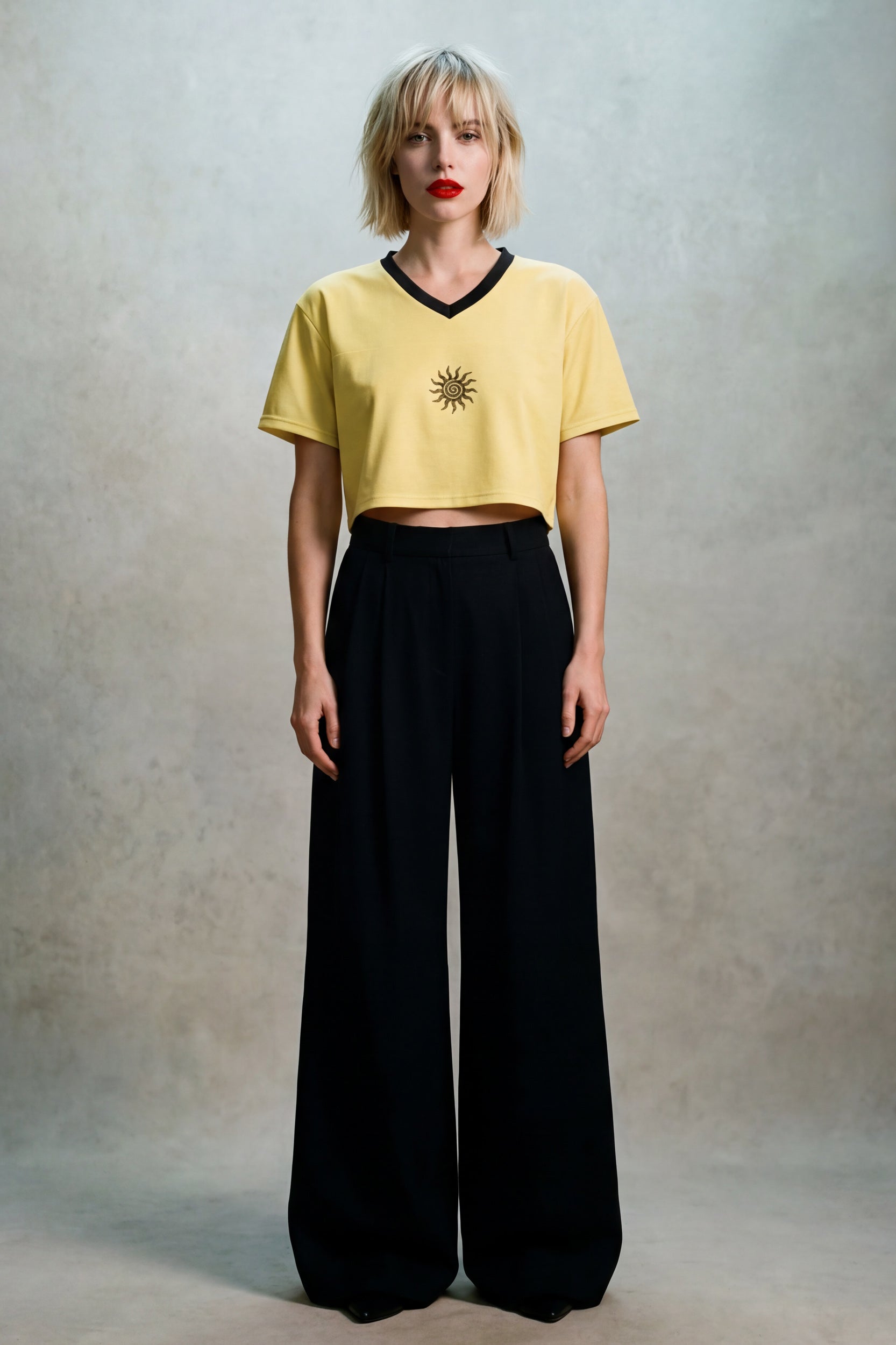 Cropped Football Shirt - Banana