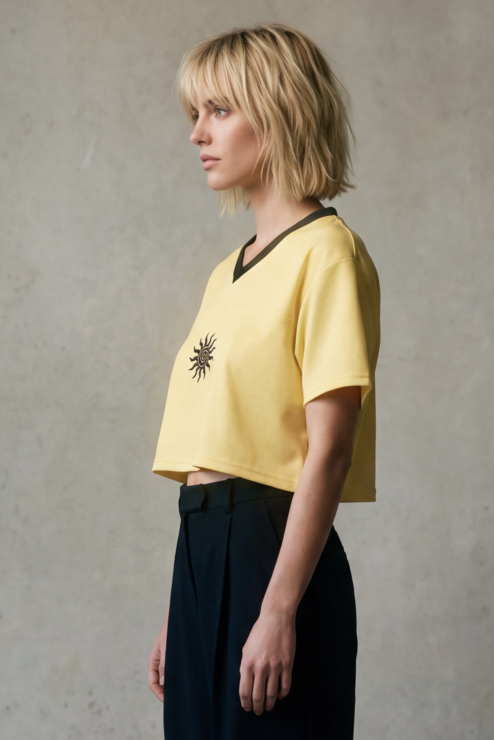Cropped Football Shirt - Banana