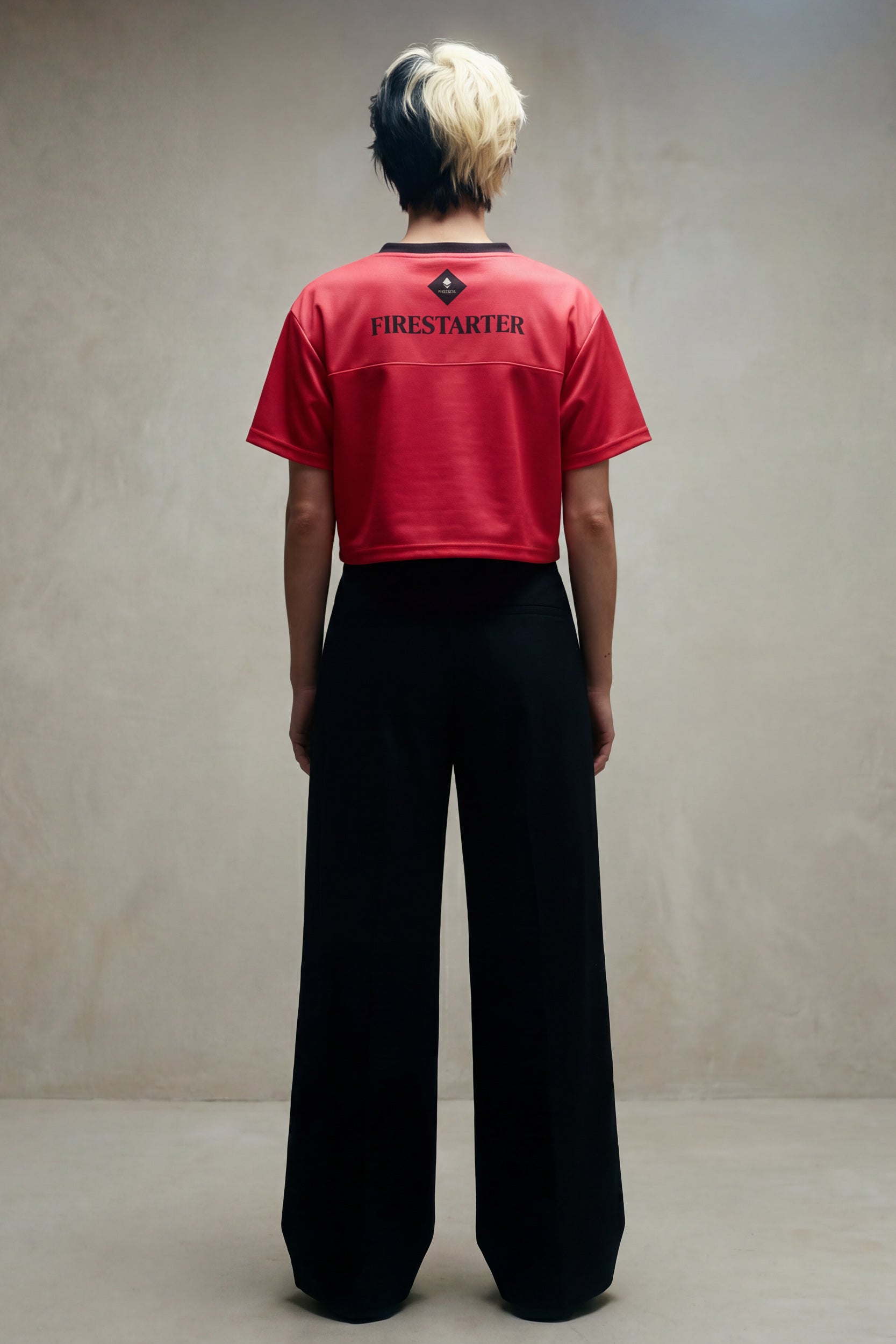 Cropped Football Shirt - Berry
