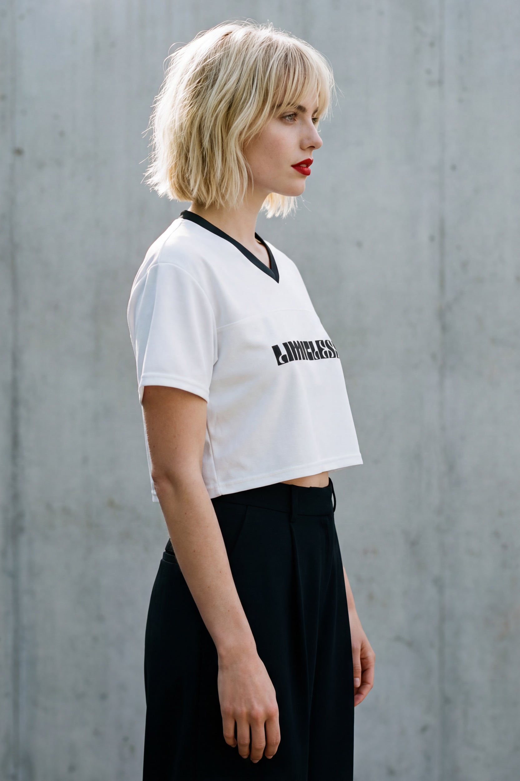 Cropped Football Shirt - Cloud