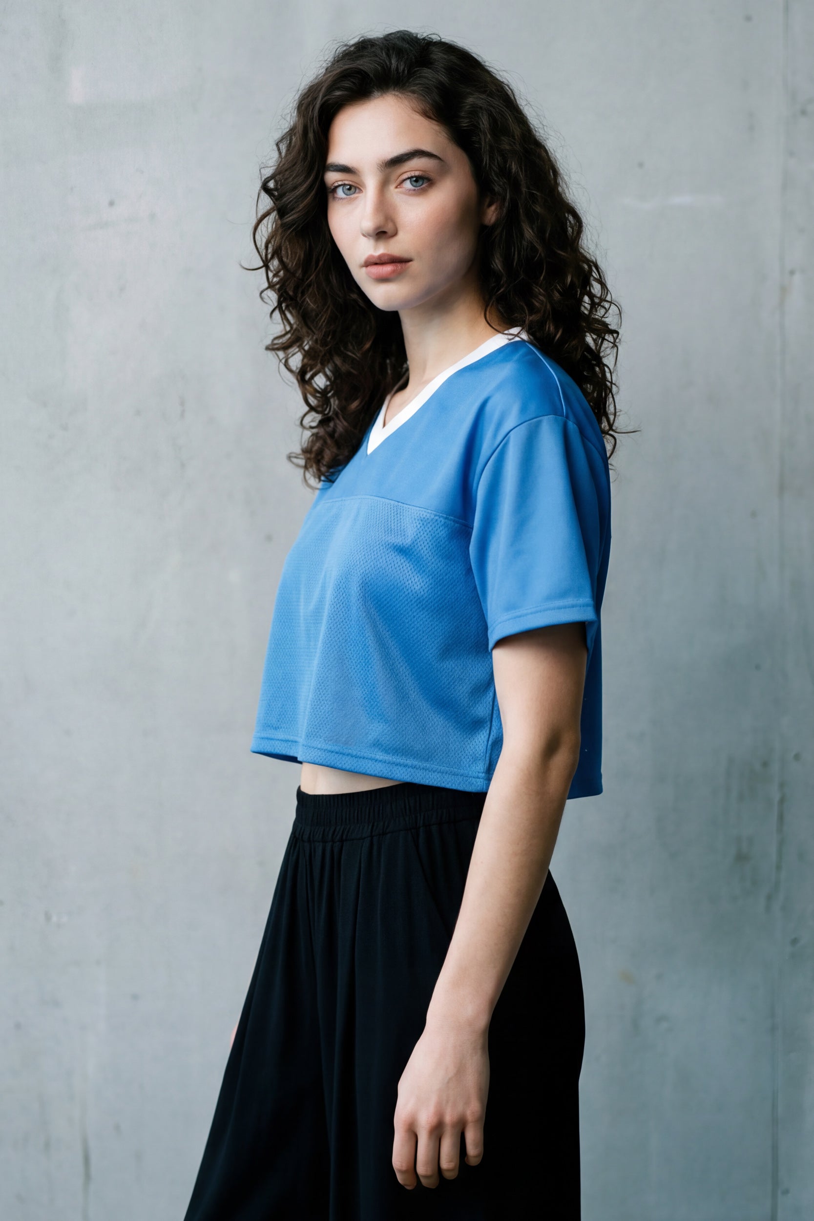 Cropped Football Shirt - Marina