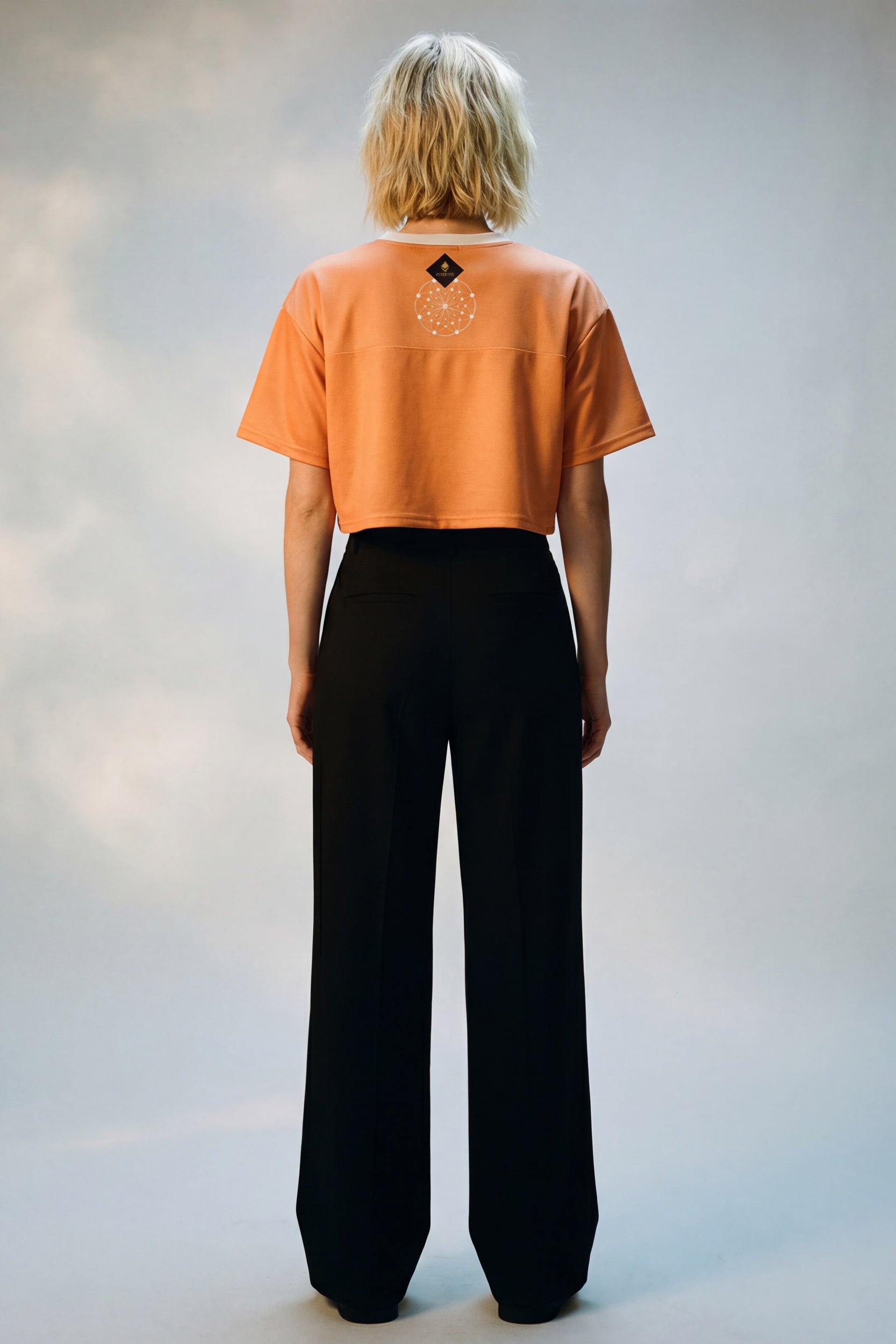 Cropped Football Shirt - Melon