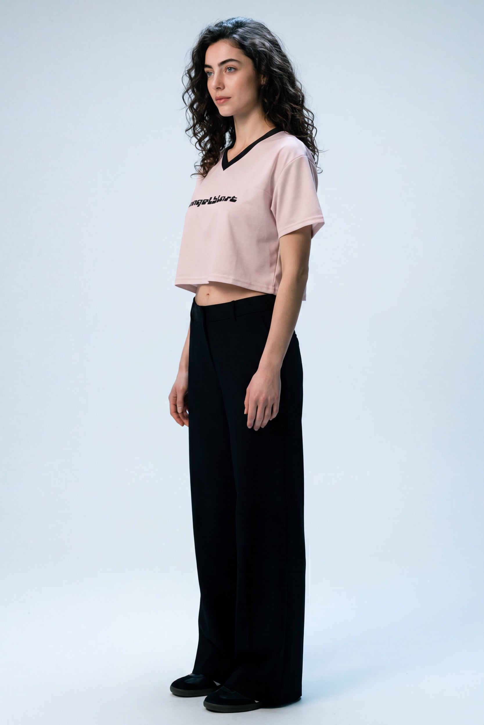 Cropped Football Shirt - Rose