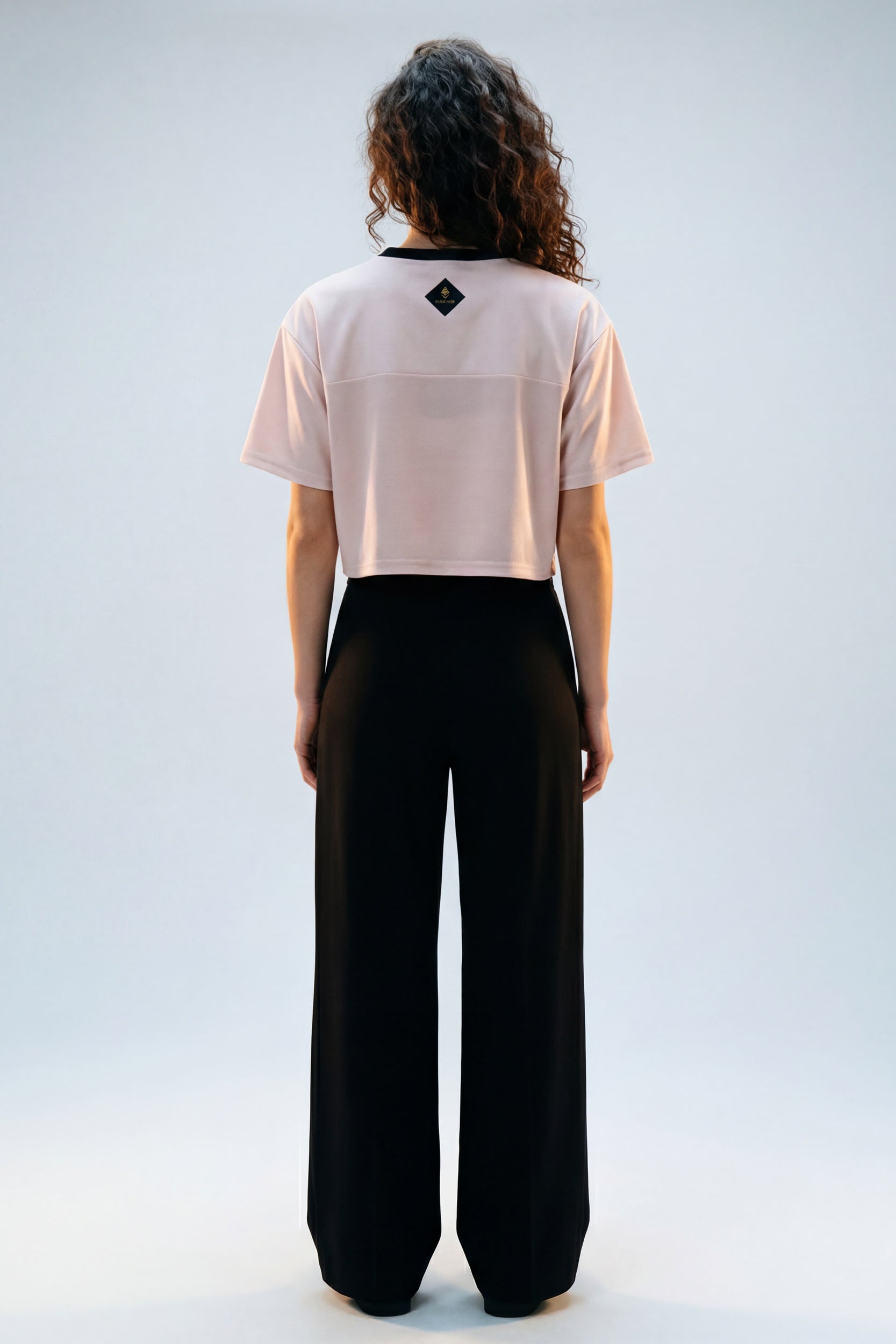 Cropped Football Shirt - Rose
