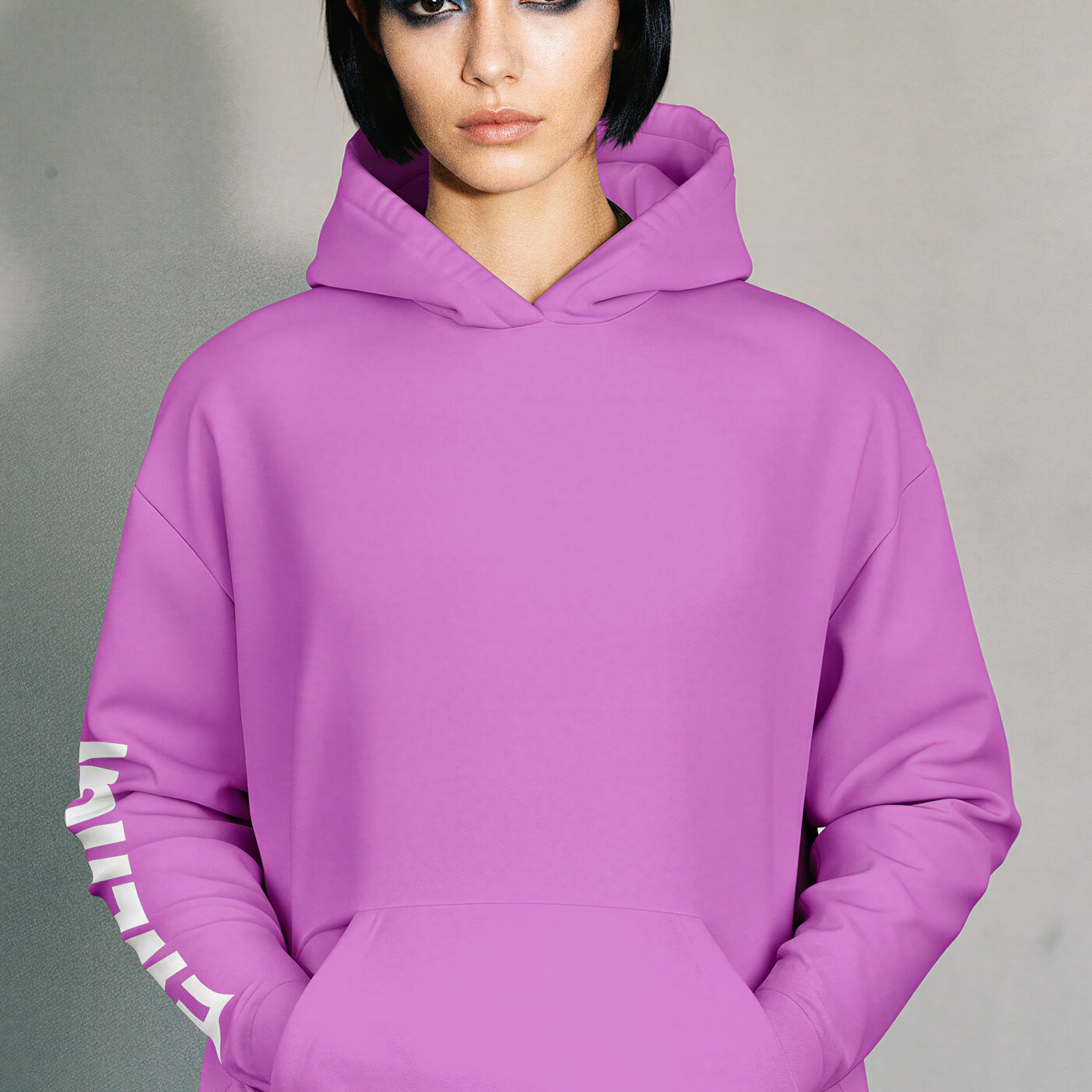 Oversized Heavy Hoodie - ElectricFuchsia