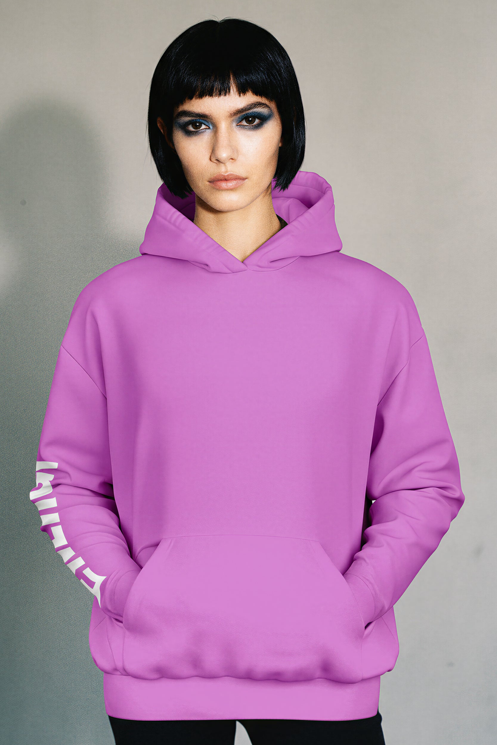 Oversized Heavy Hoodie - ElectricFuchsia