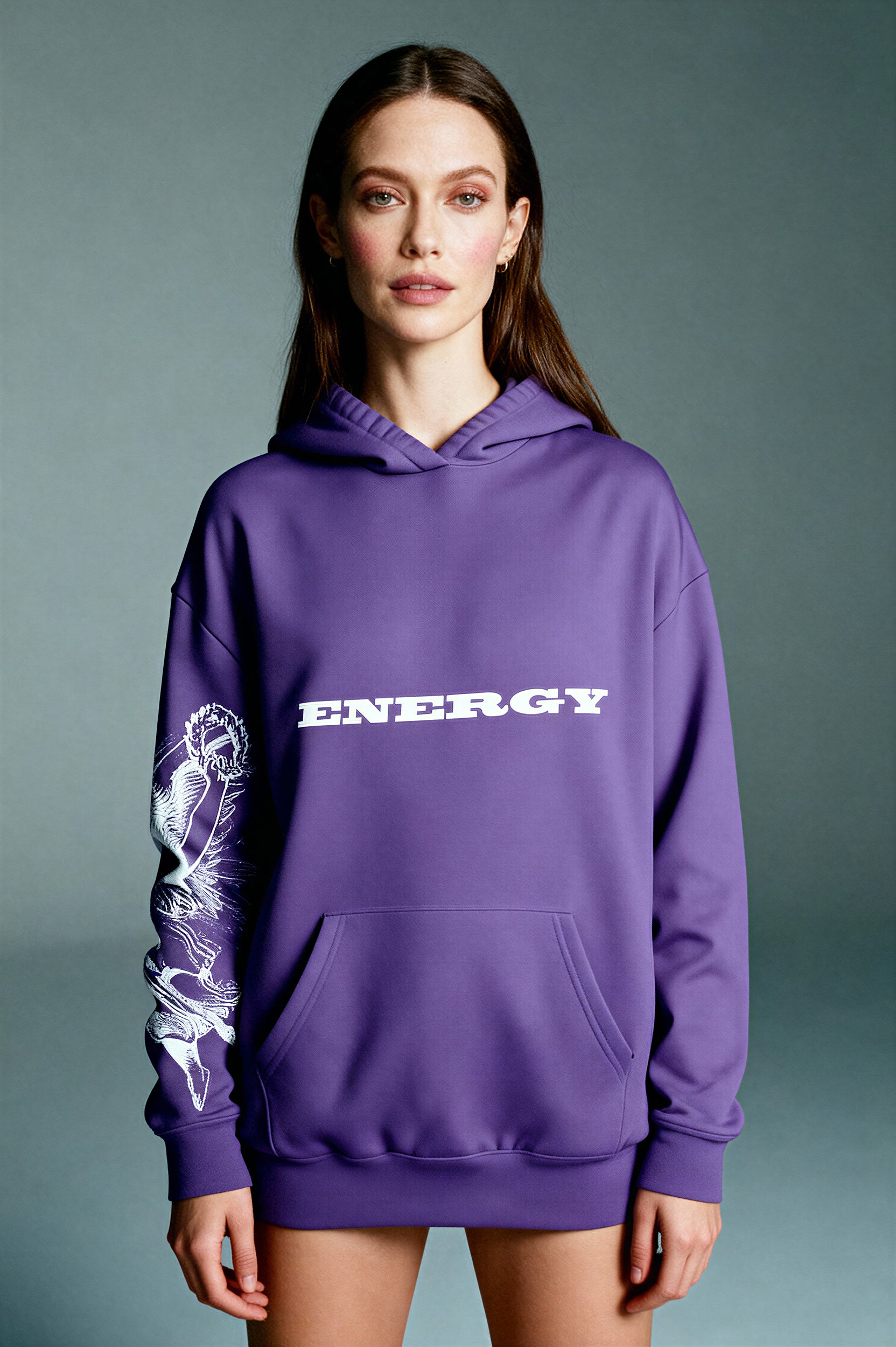 Oversized Heavy Hoodie - FreshPurple