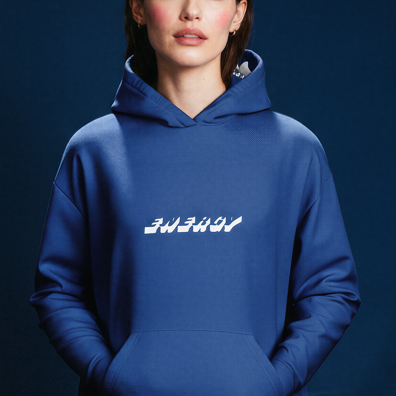 Oversized Heavy Hoodie - LuminousBlue