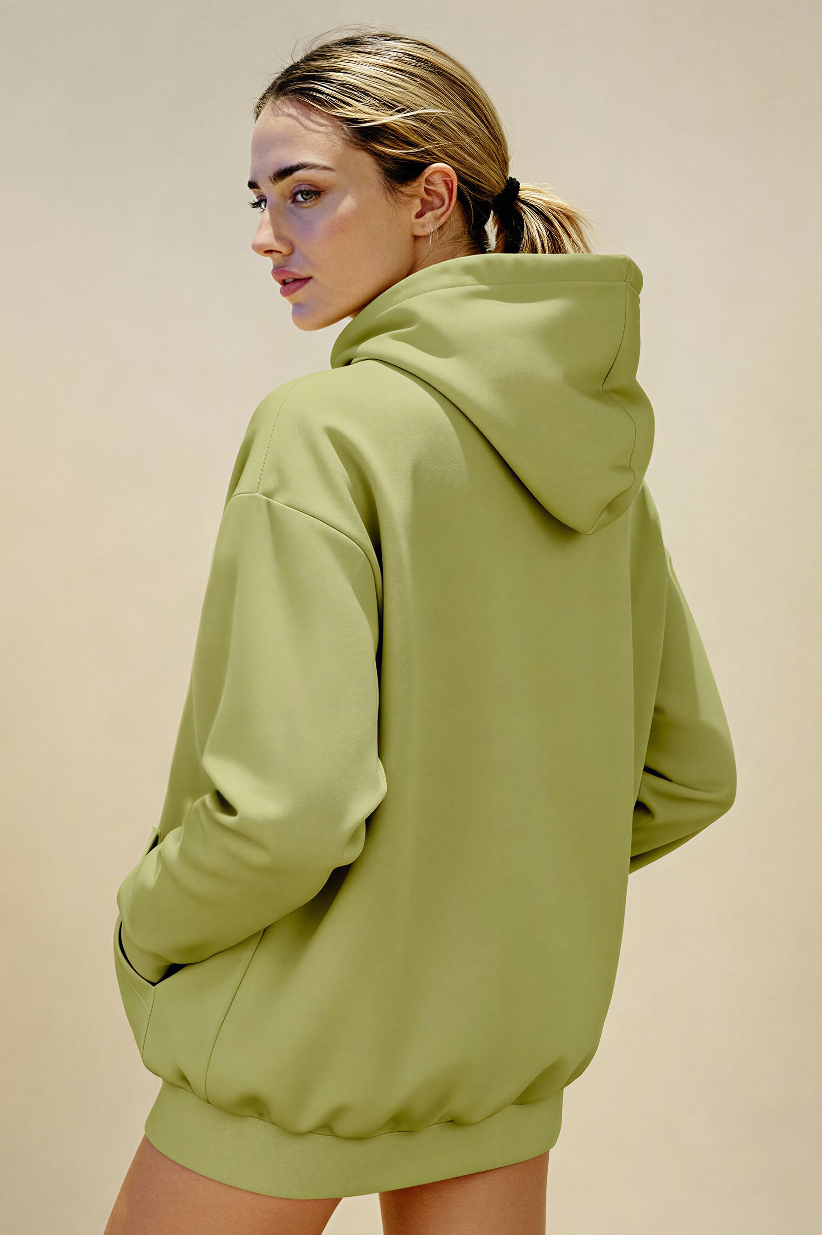 Oversized Heavy Hoodie - MeadowlandGreen