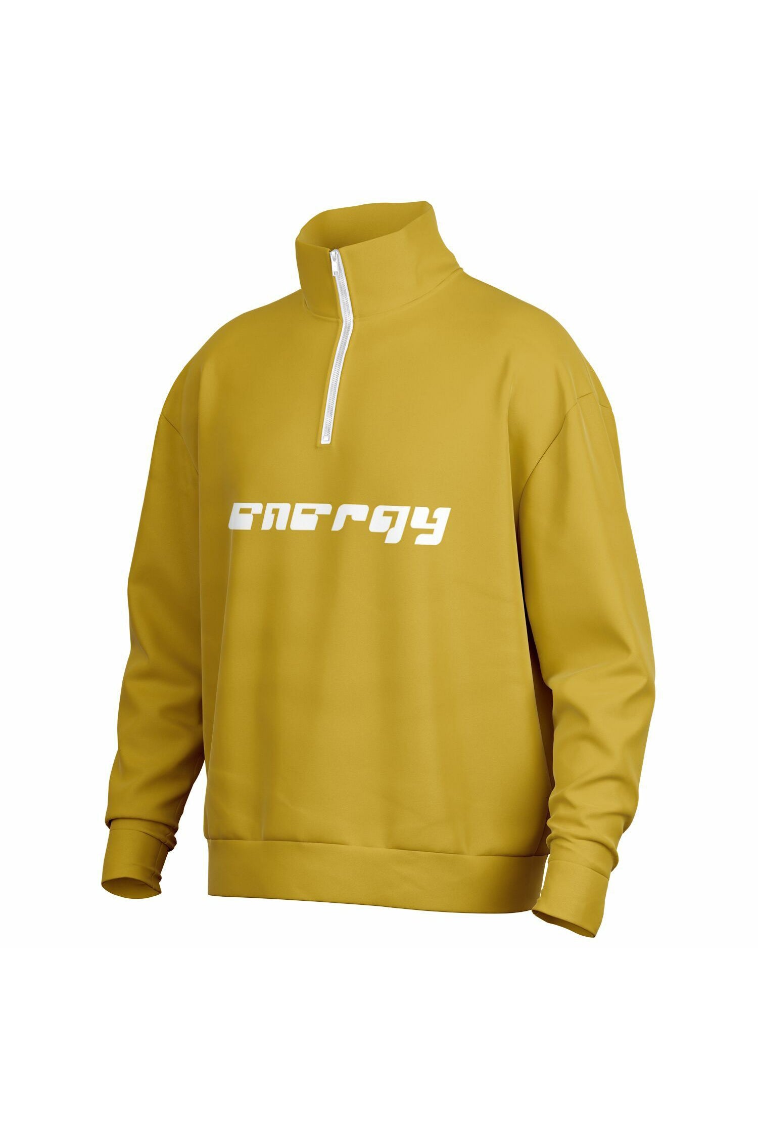 Oversized Heavy Zip Sweatshirt - AmberHaze