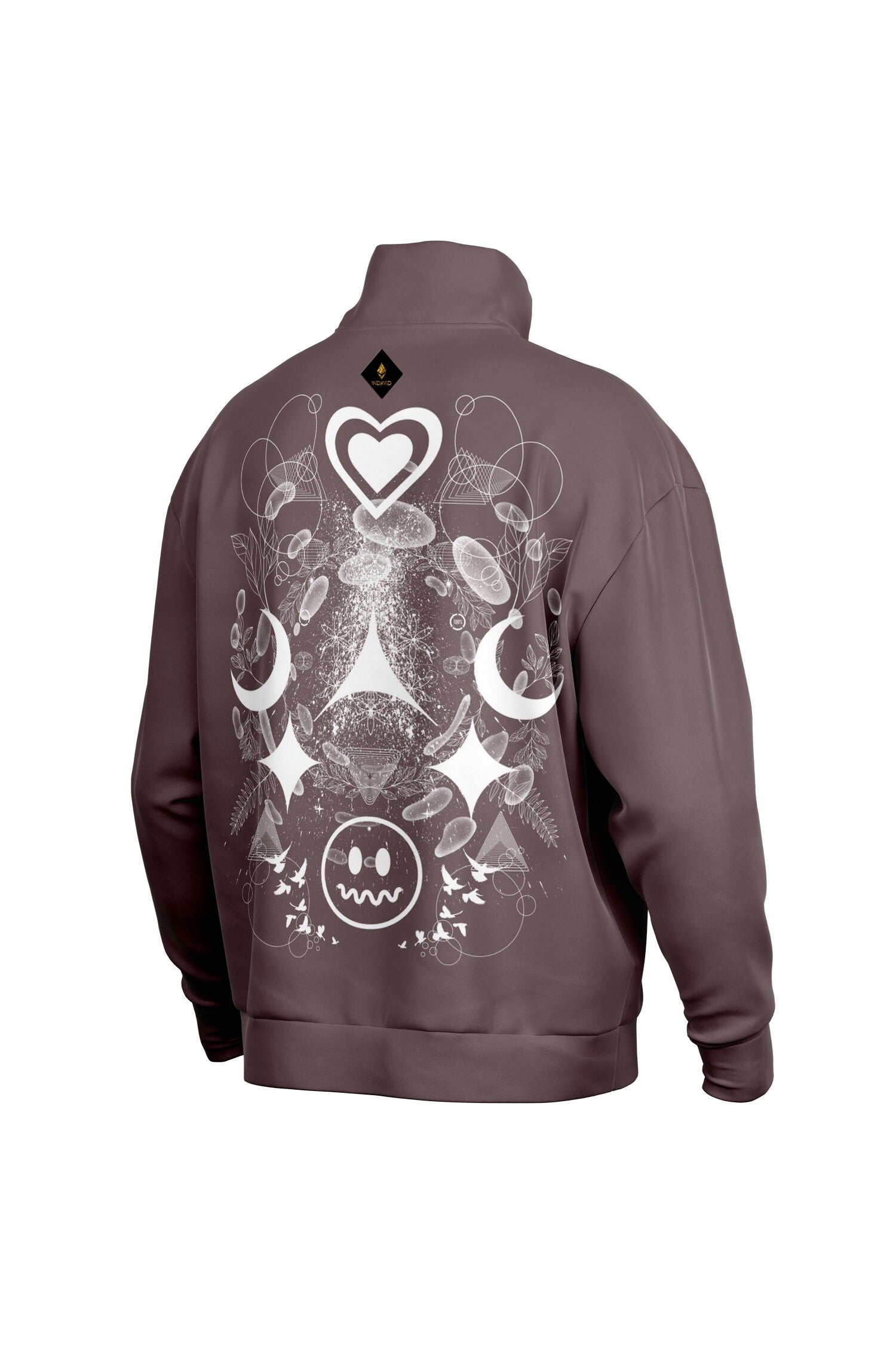 Oversized Heavy Zip Sweatshirt - CacaoPowder