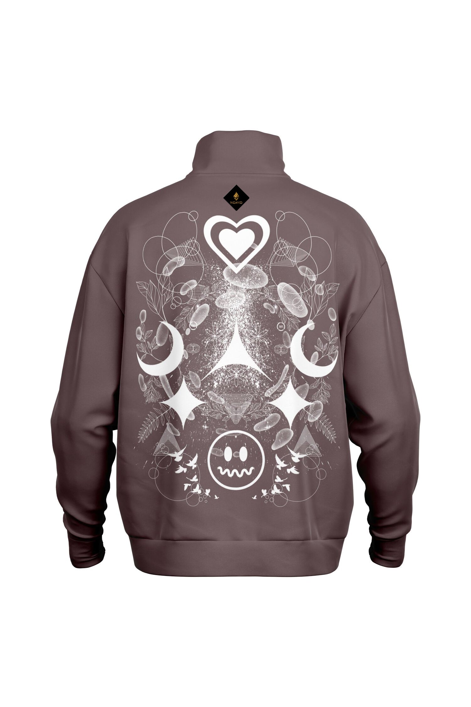 Oversized Heavy Zip Sweatshirt - CacaoPowder