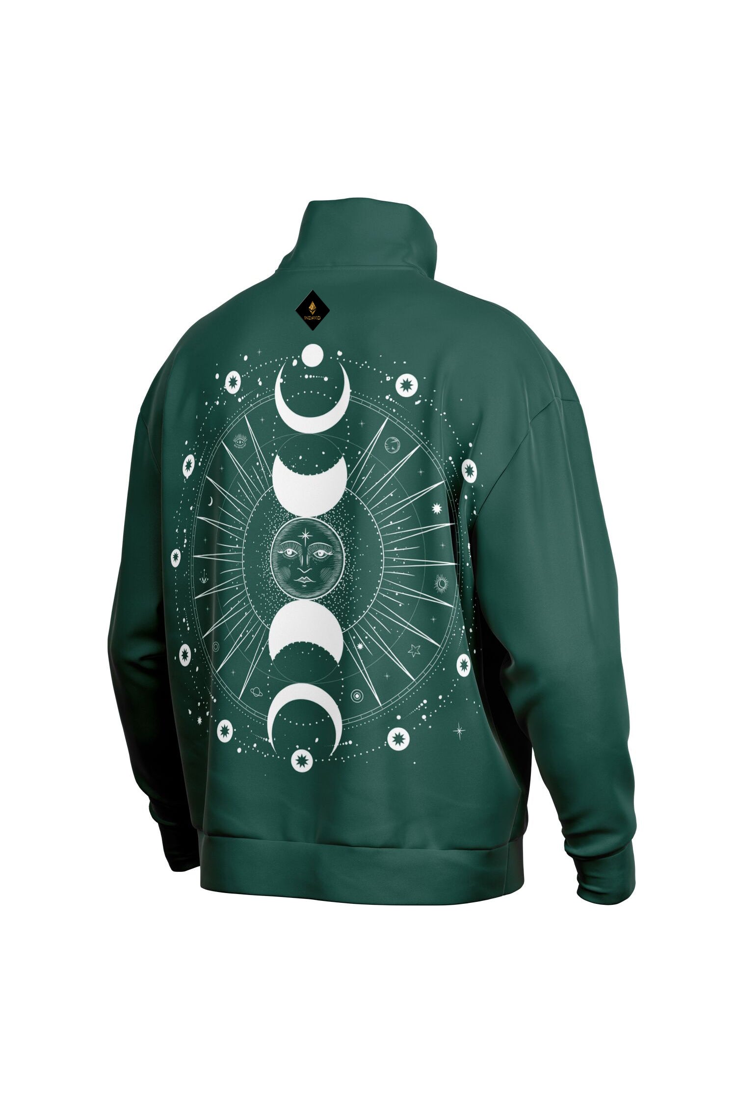 Oversized Heavy Zip Sweatshirt - DeepGreen