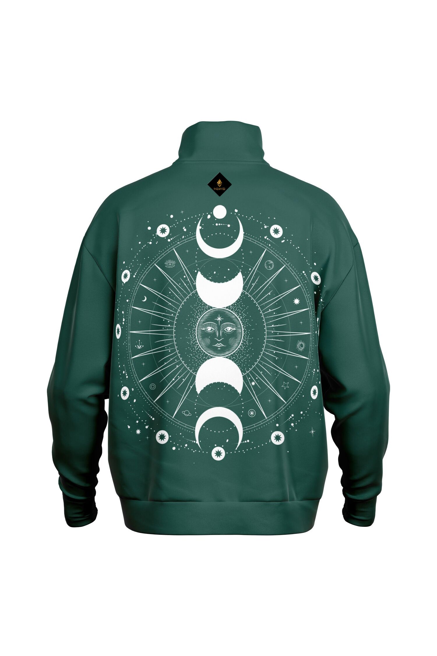 Oversized Heavy Zip Sweatshirt - DeepGreen