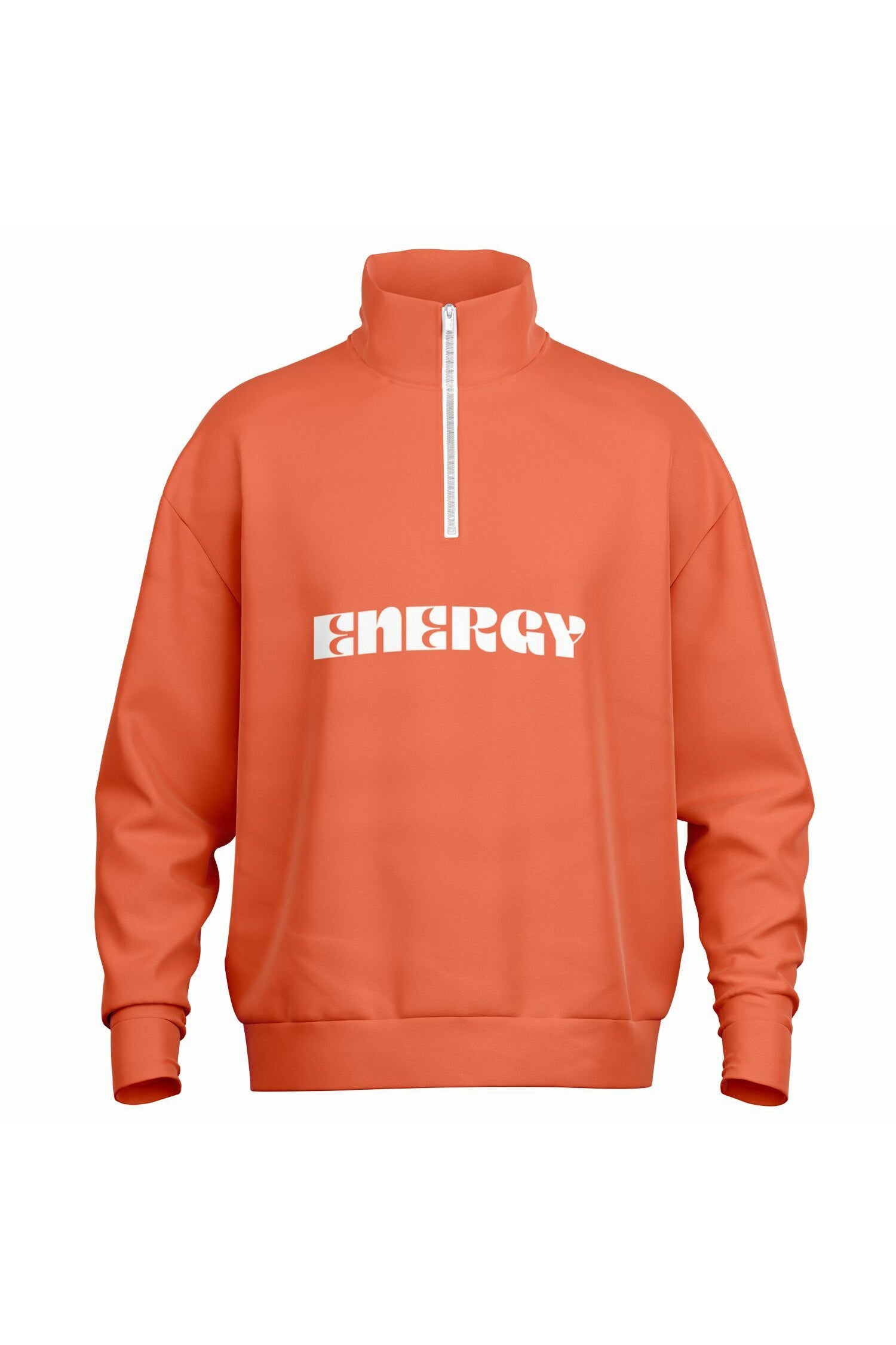 Oversized Heavy Zip Sweatshirt - EnergyOrange