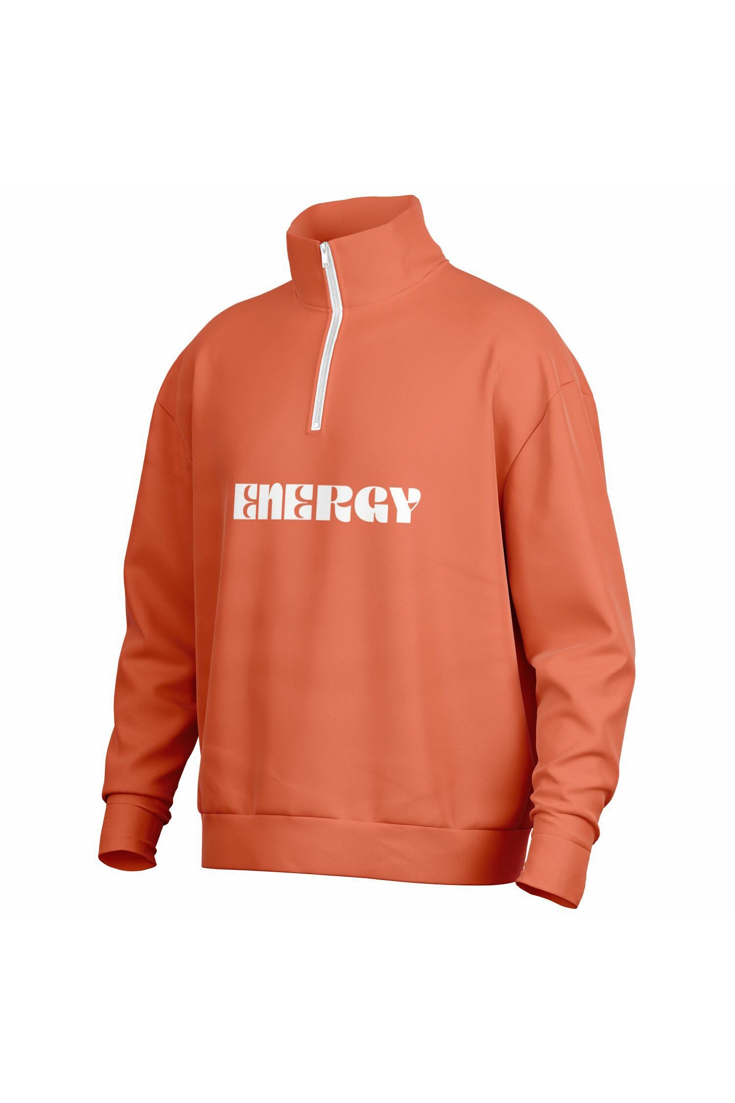 Oversized Heavy Zip Sweatshirt - EnergyOrange