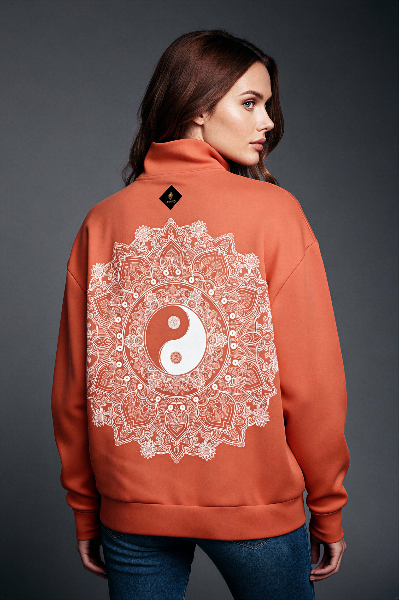 Oversized Heavy Zip Sweatshirt - EnergyOrange