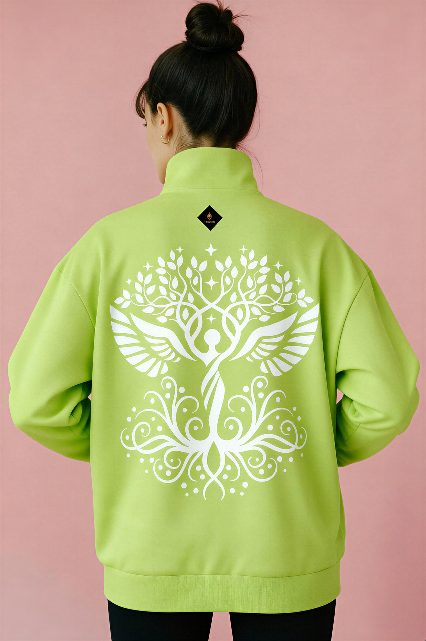 Oversized Heavy Zip Sweatshirt - GreenGlow