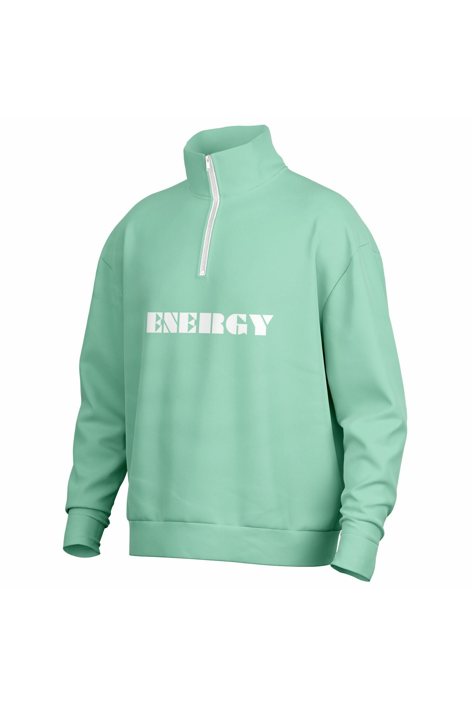Oversized Heavy Zip Sweatshirt - JellyMint