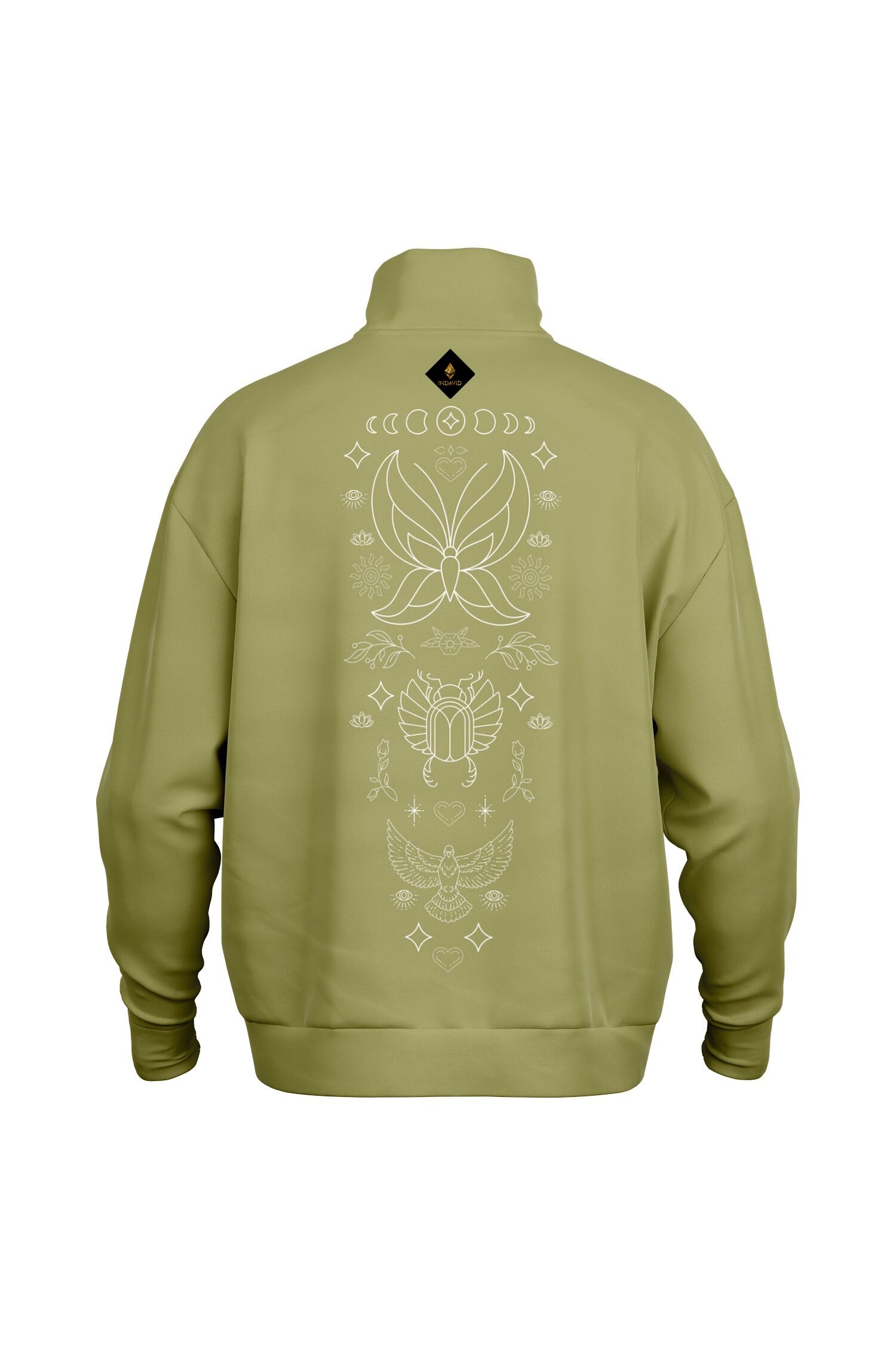 Oversized Heavy Zip Sweatshirt - MeadowlandGreen