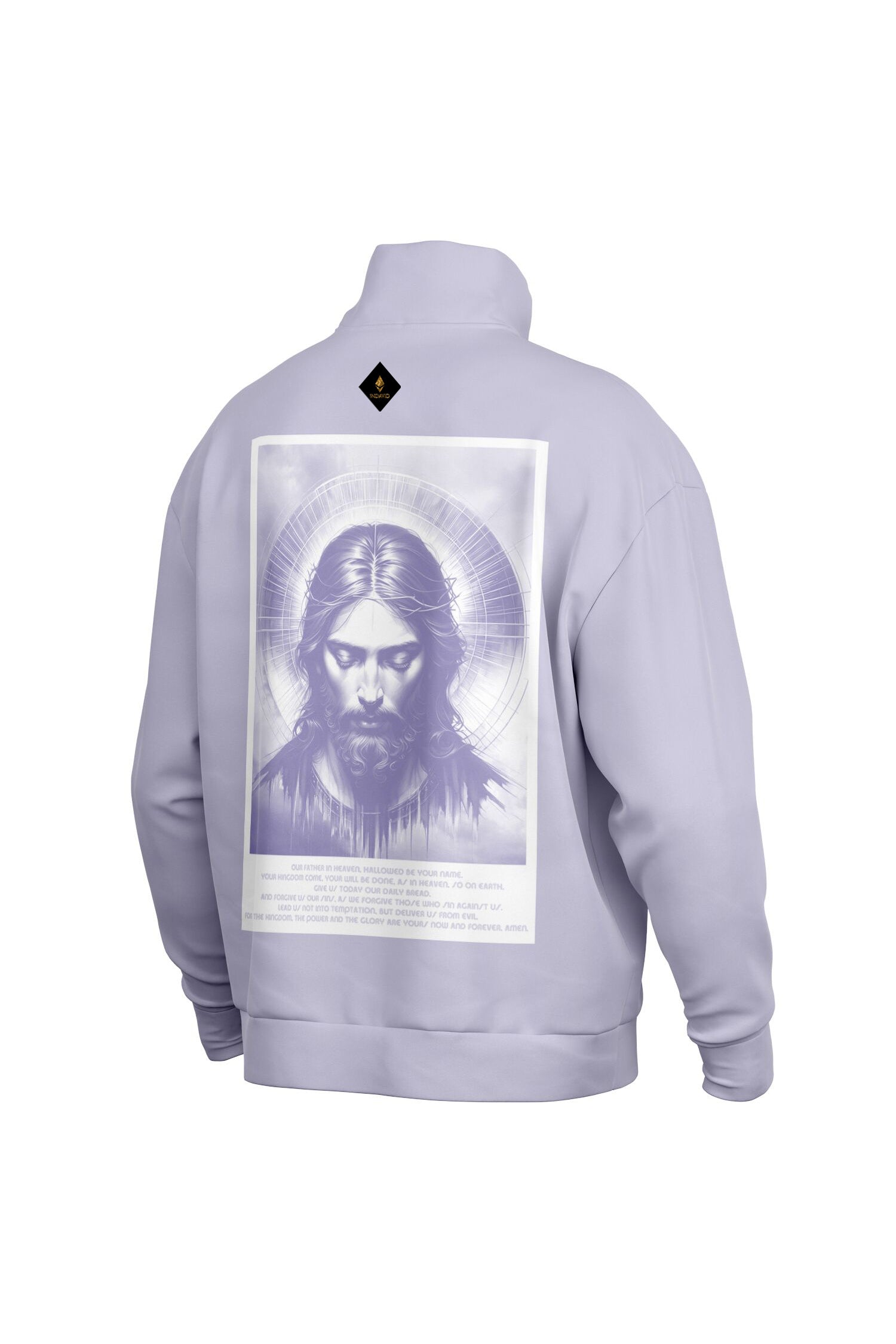 Oversized Heavy Zip Sweatshirt - PeacefulLilac