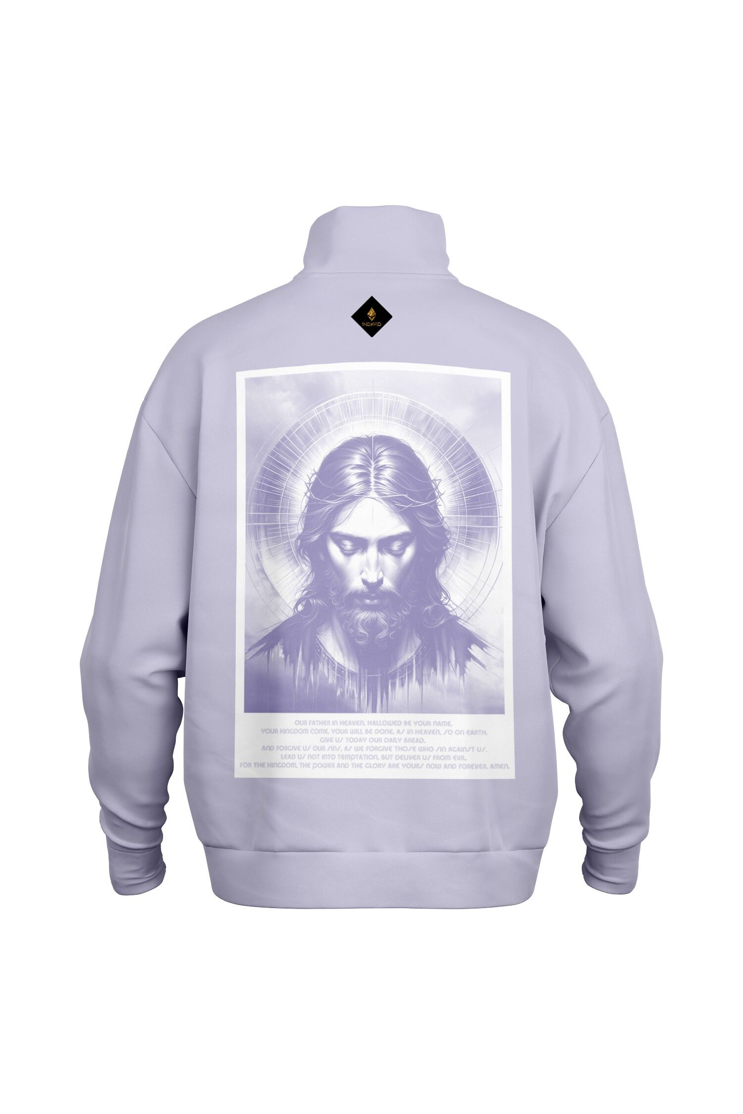 Oversized Heavy Zip Sweatshirt - PeacefulLilac