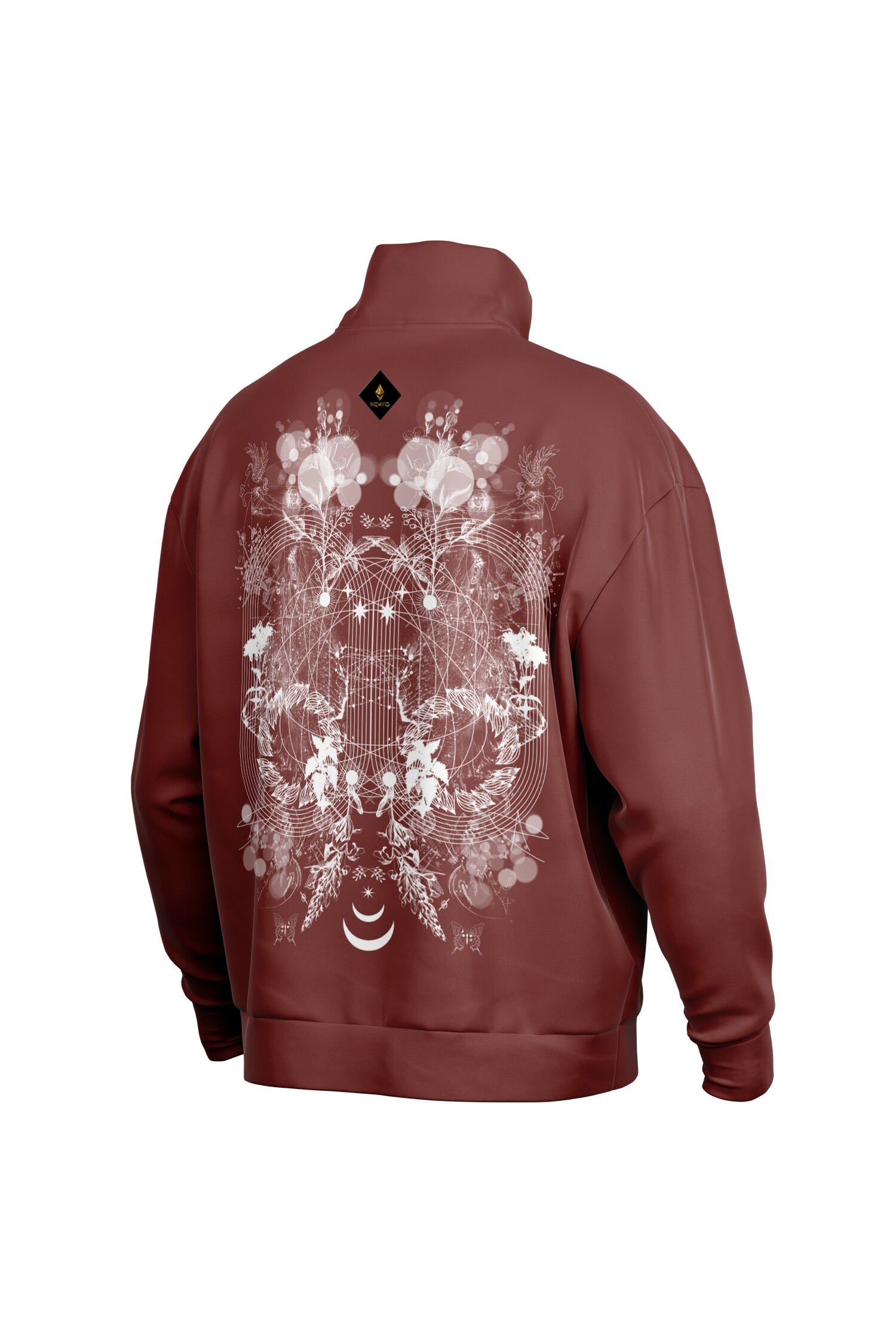 Oversized Heavy Zip Sweatshirt - Russet