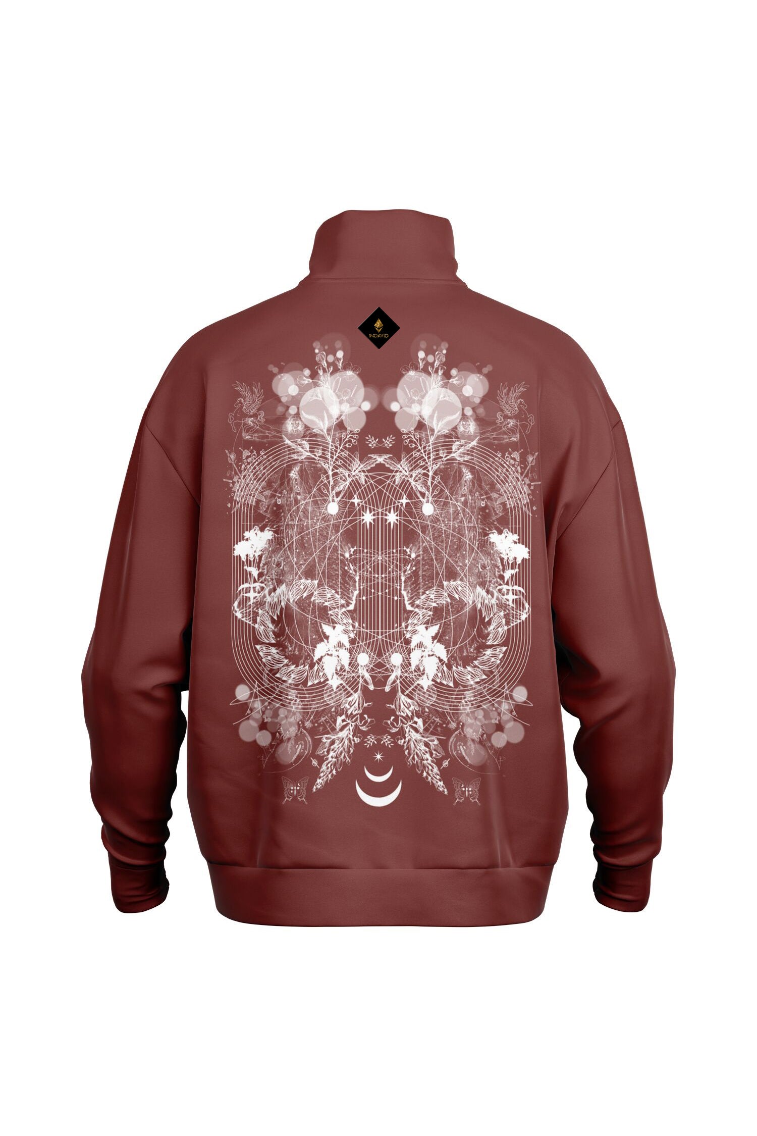 Oversized Heavy Zip Sweatshirt - Russet