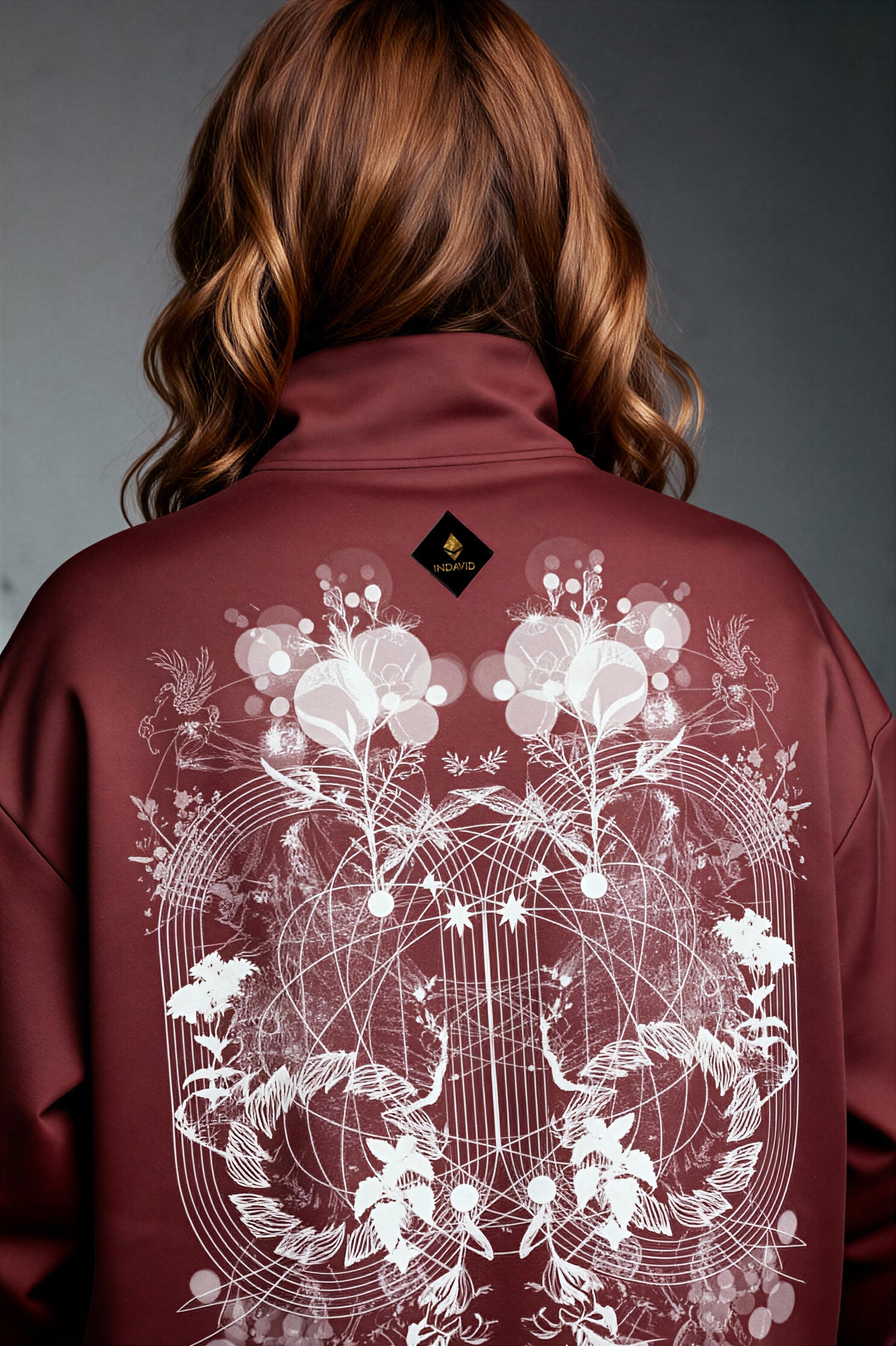 Oversized Heavy Zip Sweatshirt - Russet