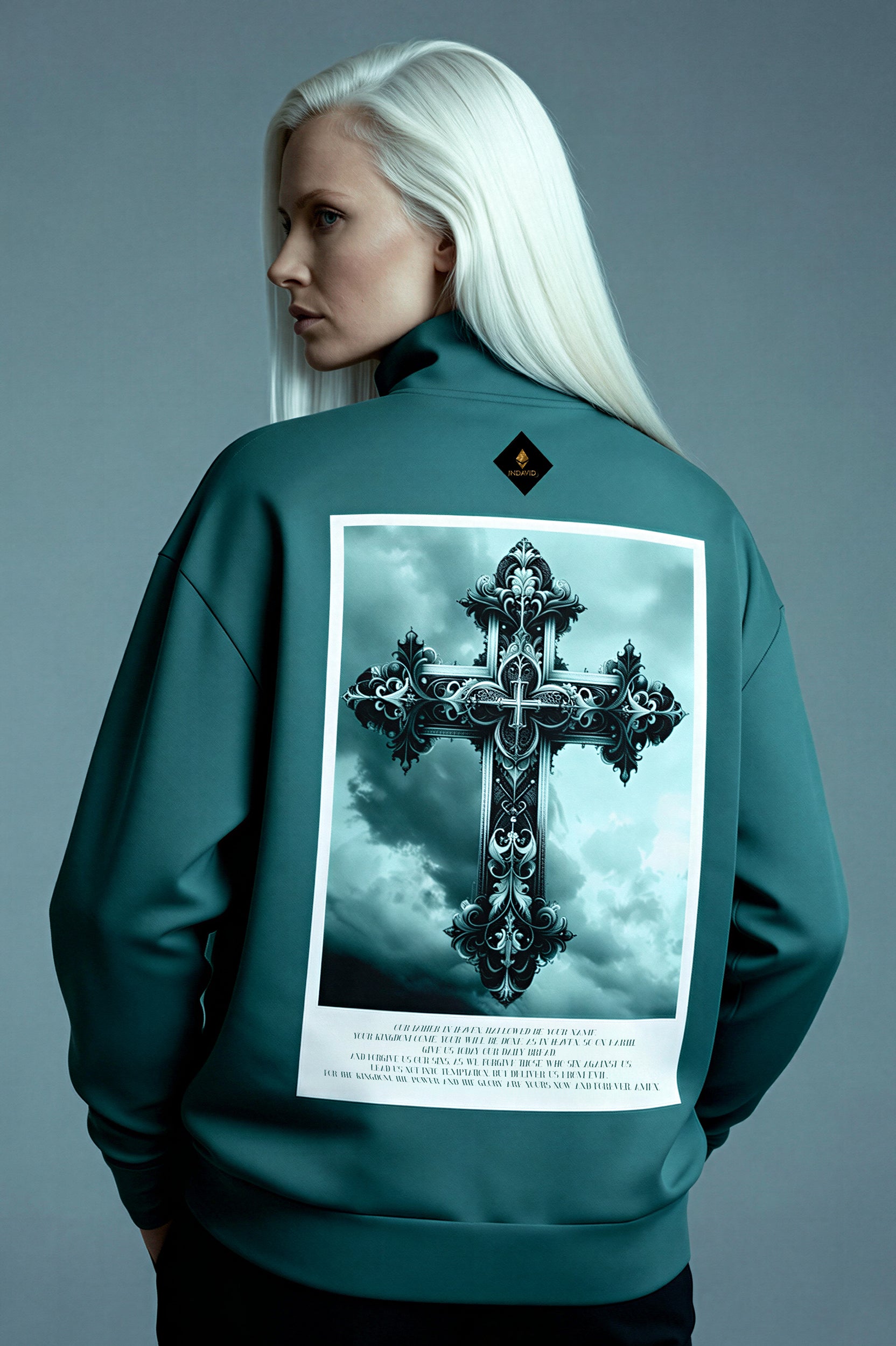 Oversized Heavy Zip Sweatshirt - TransformativeTeal