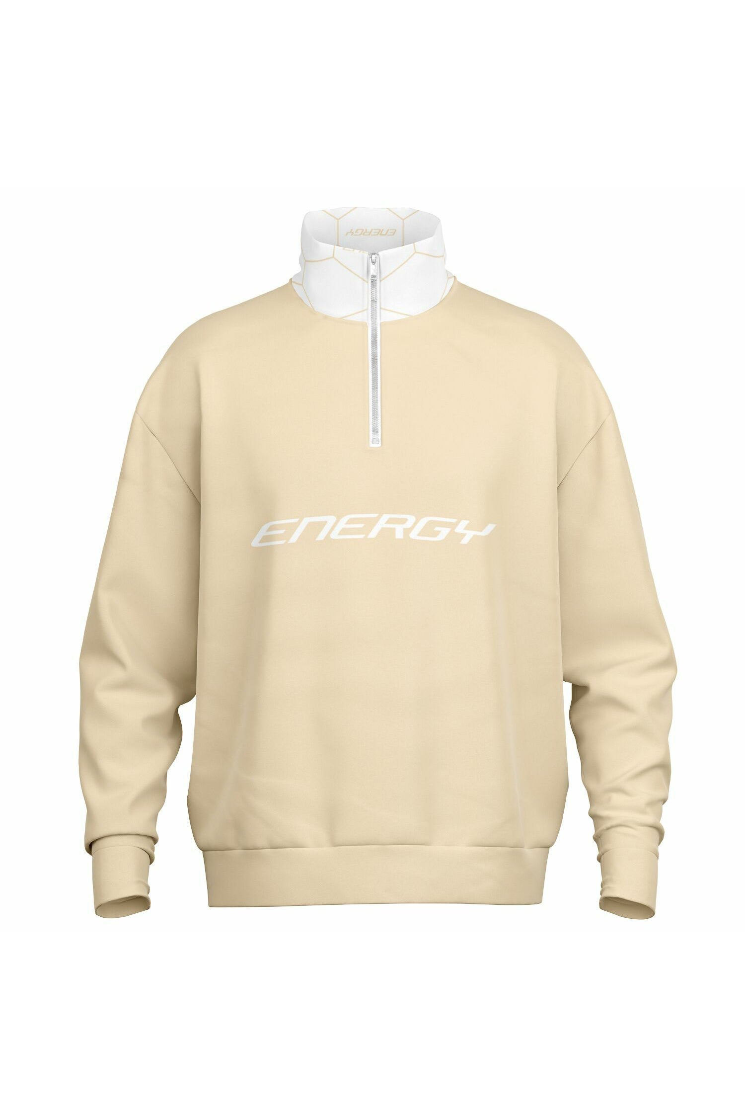 Oversized Heavy Zip Sweatshirt - WaxPaper