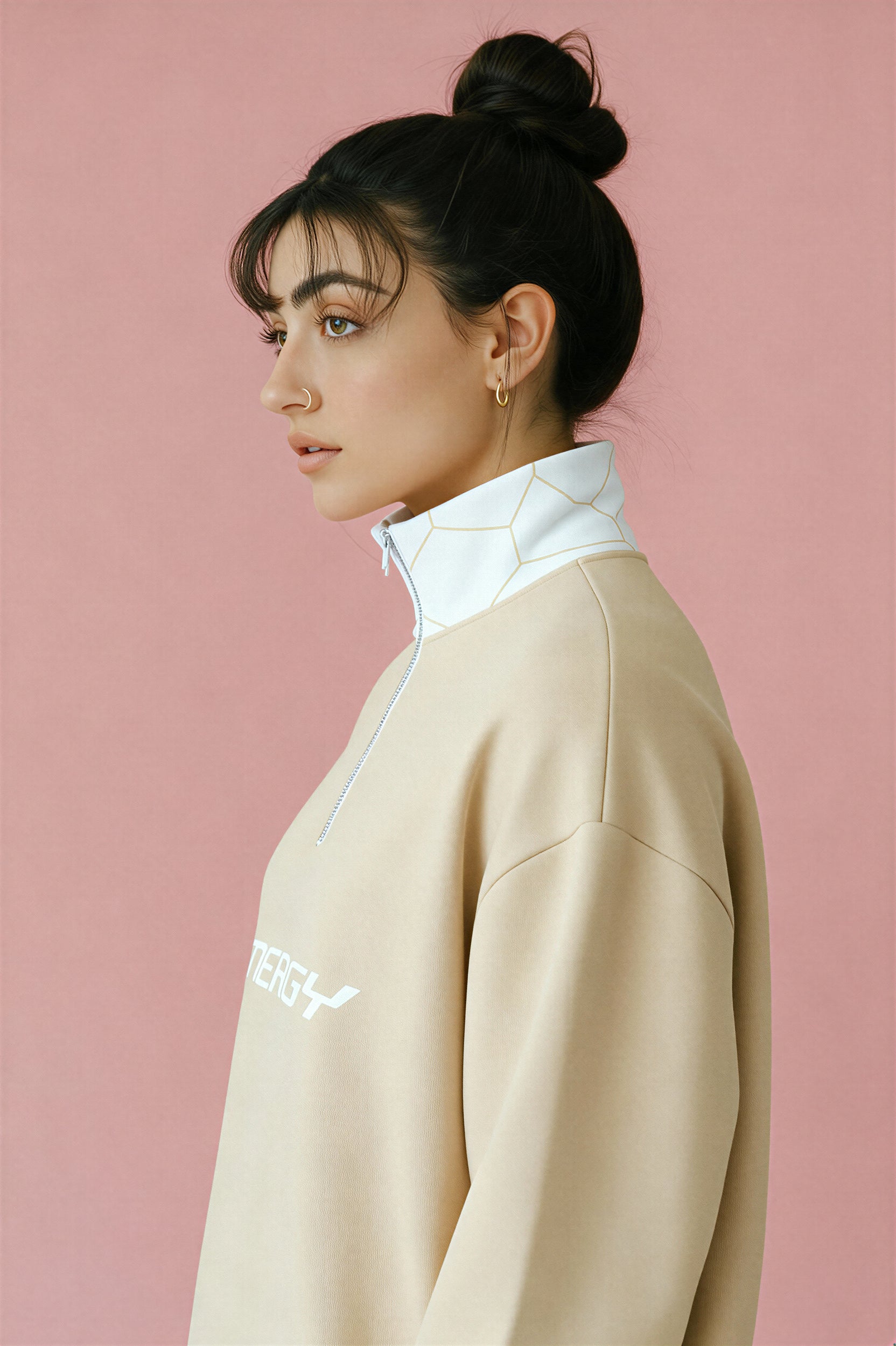 Oversized Heavy Zip Sweatshirt - WaxPaper