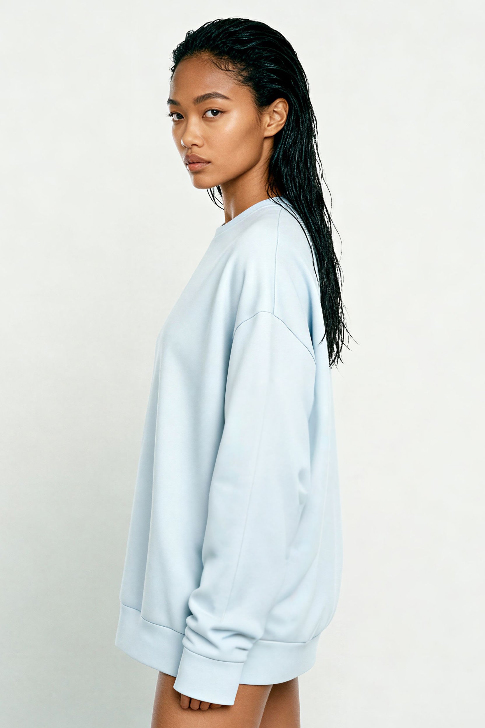Oversized Heavy Sweatshirt - AuraBlue