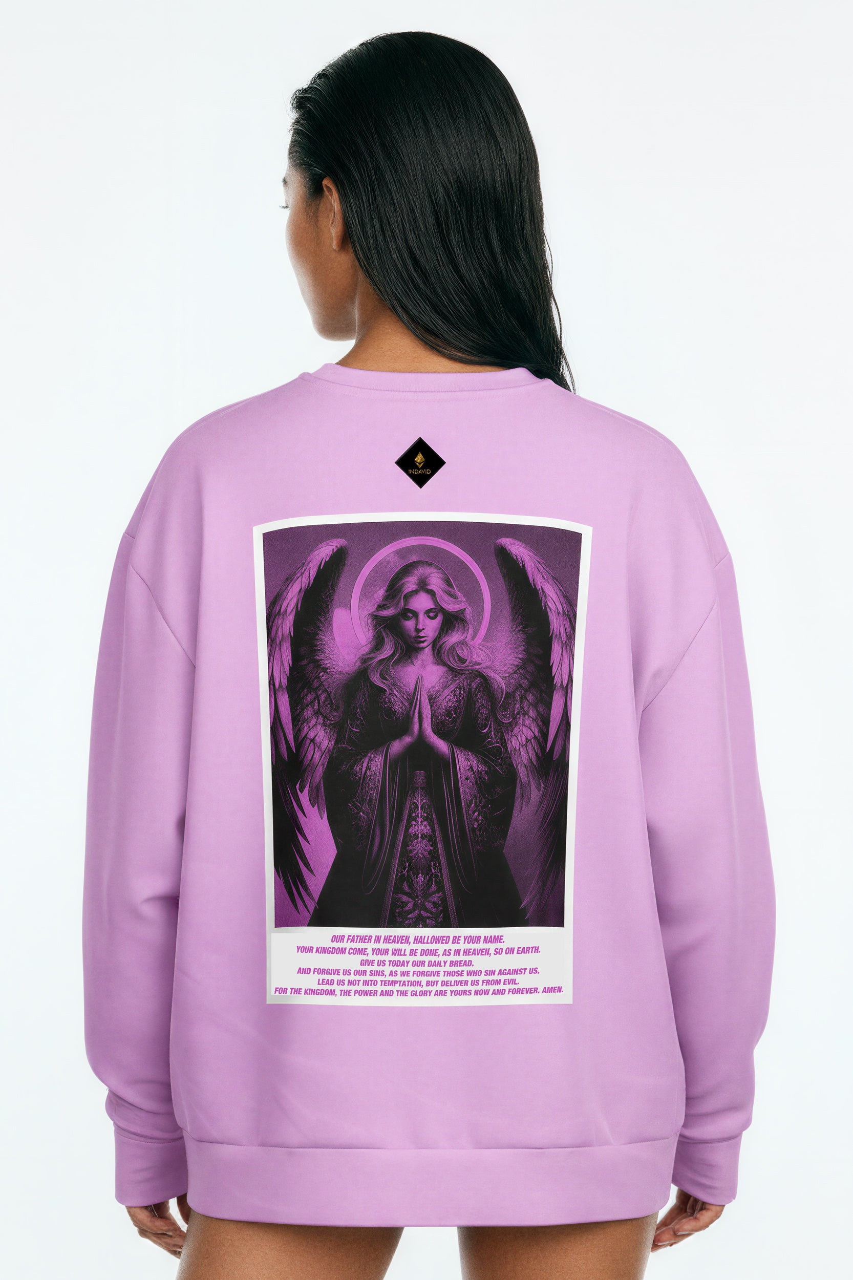 Oversized Heavy Sweatshirt - ElectricFuchsia