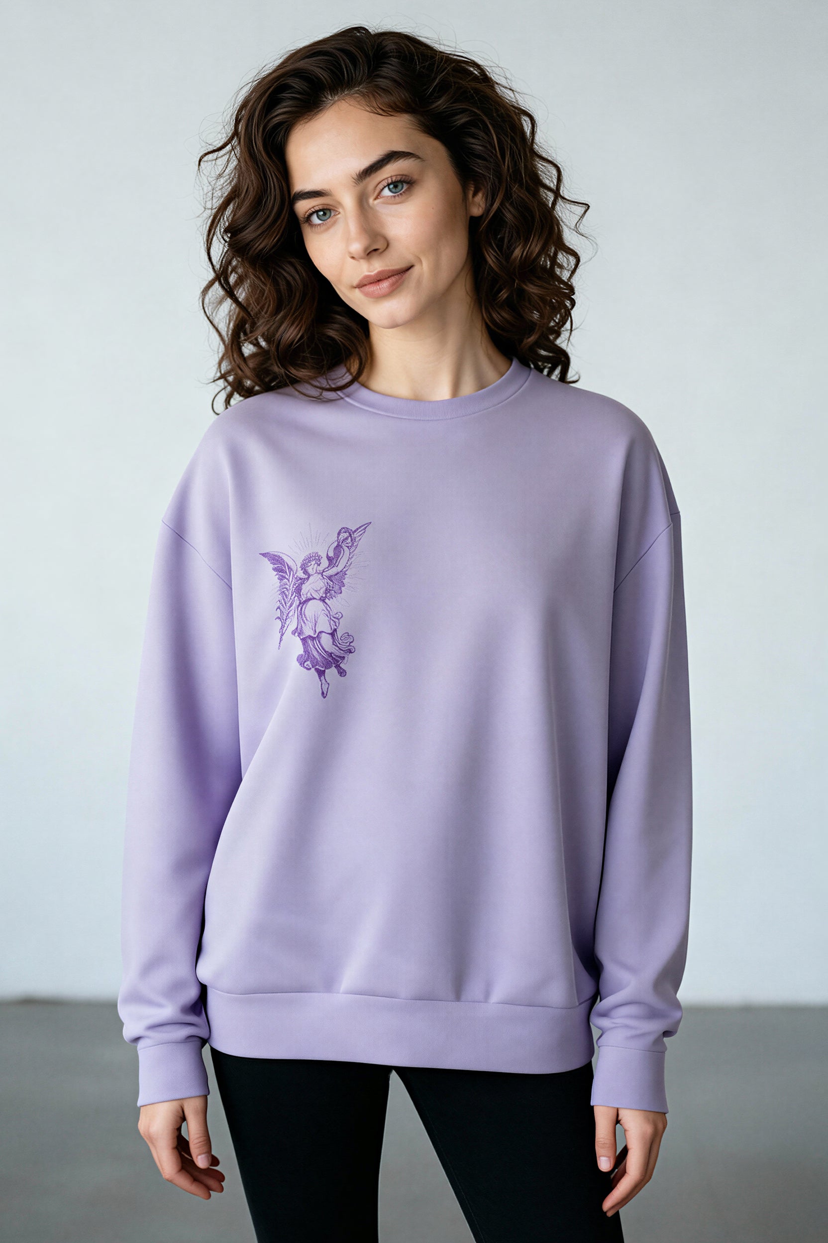 Oversized Heavy Sweatshirt - FreshPurple