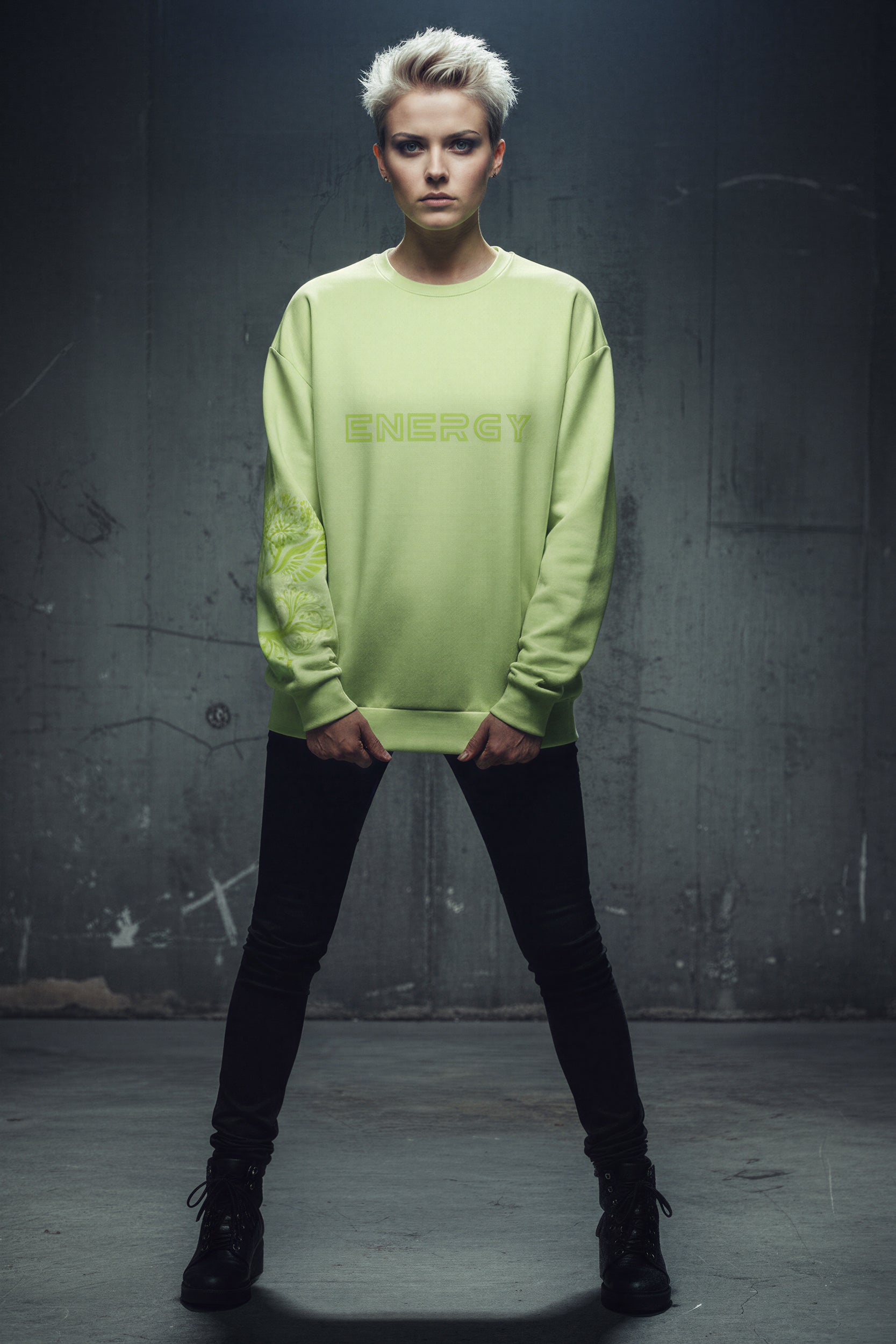 Oversized Heavy Sweatshirt - GreenGlow