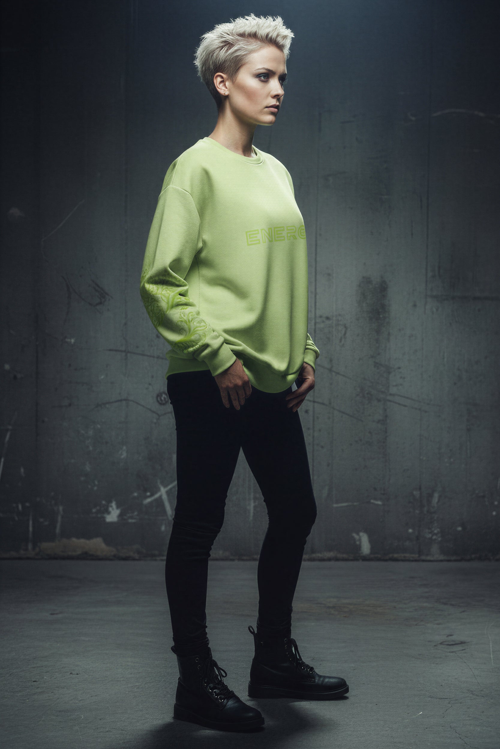 Oversized Heavy Sweatshirt - GreenGlow
