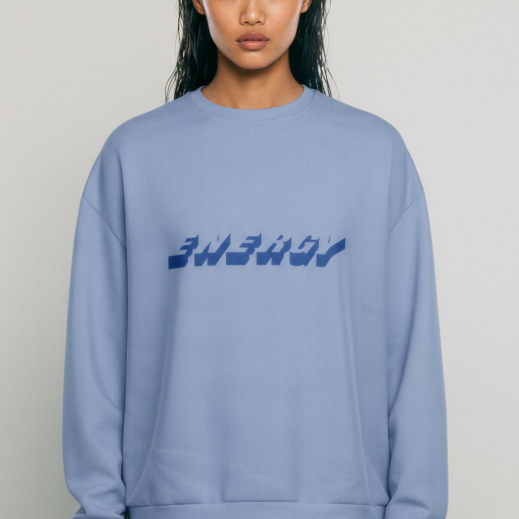 Oversized Heavy Sweatshirt - LuminousBlue