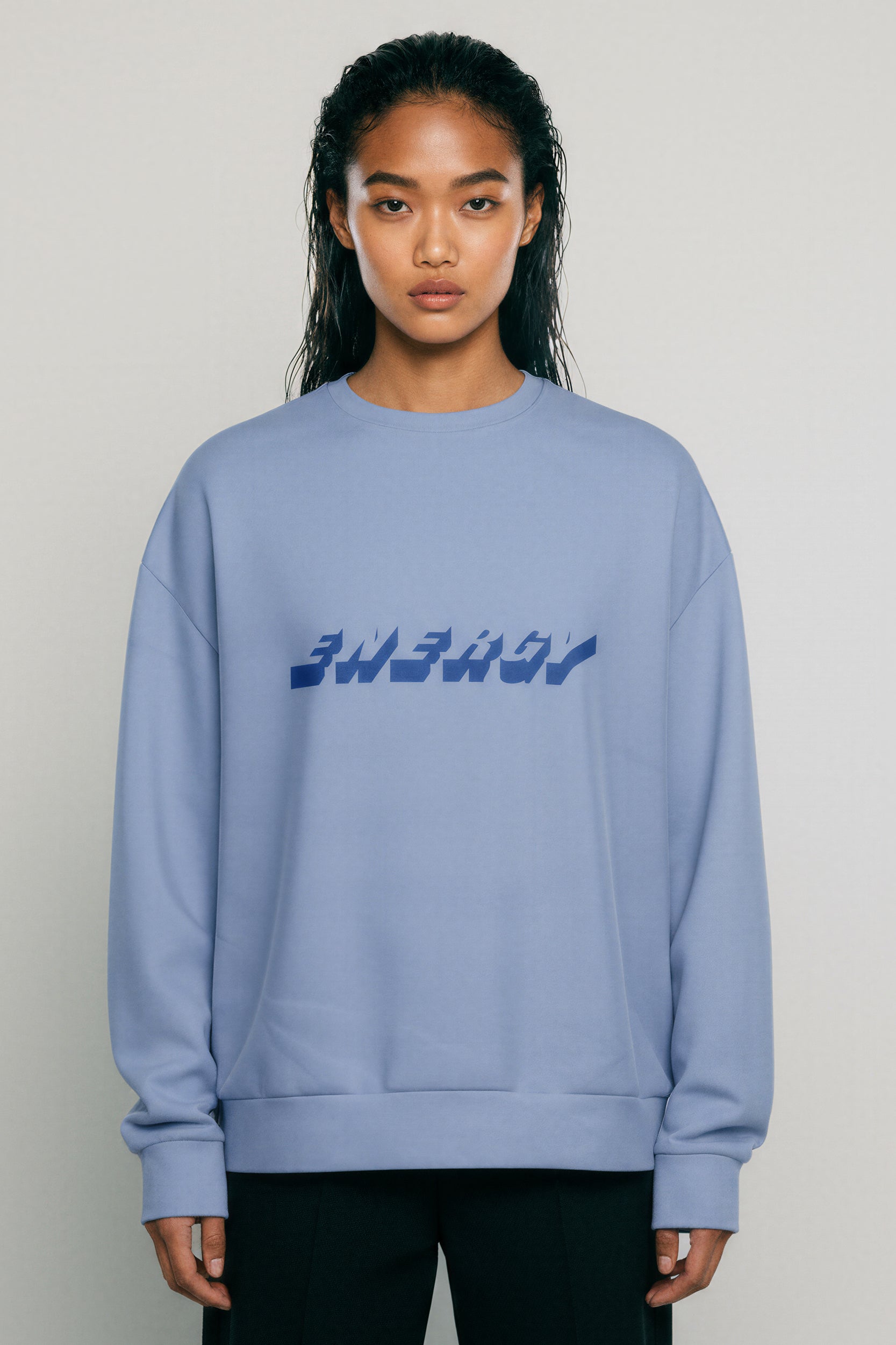 Oversized Heavy Sweatshirt - LuminousBlue