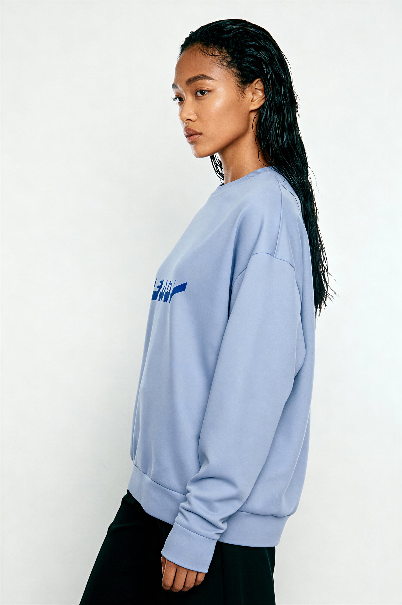 Oversized Heavy Sweatshirt - LuminousBlue